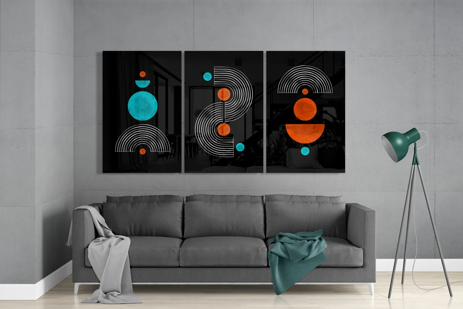 3 Shapes Mega Glass Wall Art - Image 3