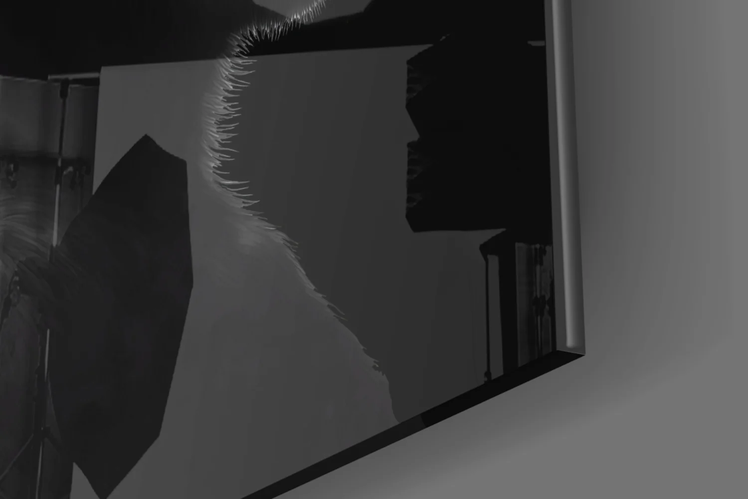 3 Wise Monkeys Chrome Edition Glass Wall Art || Designer Collection - Image 7