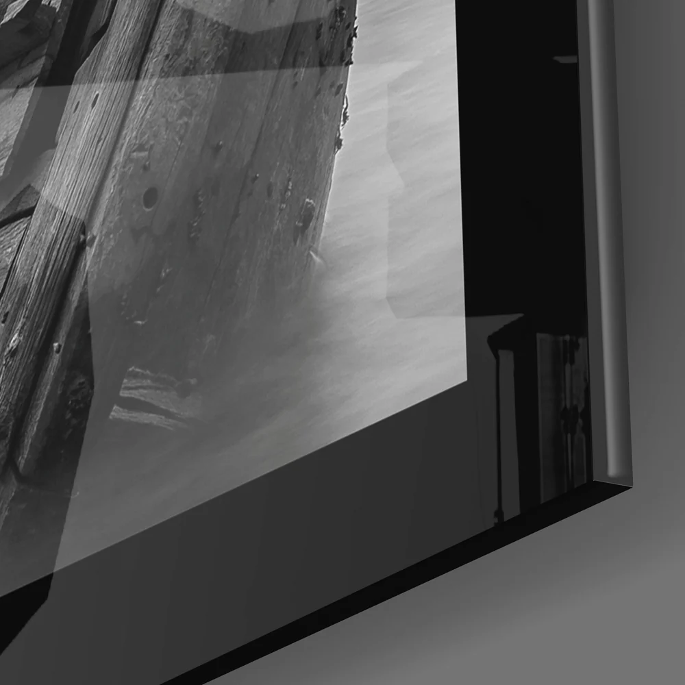 Abandoned Boat Glass Wall Art - Image 3