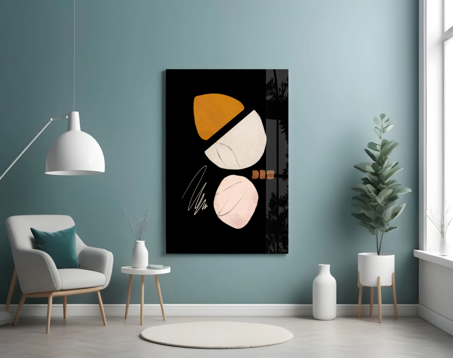 Abstract Acorn Glass Wall Art - Image 4