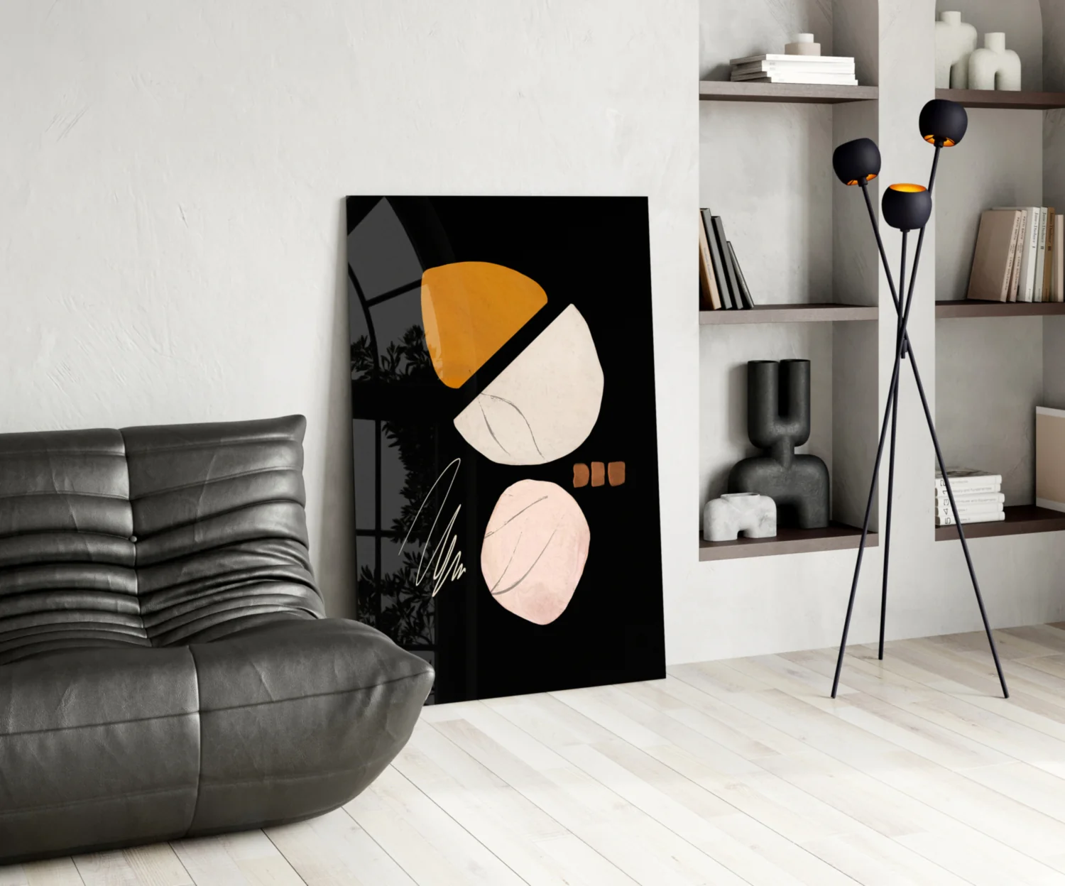 Abstract Acorn Glass Wall Art - Image 5
