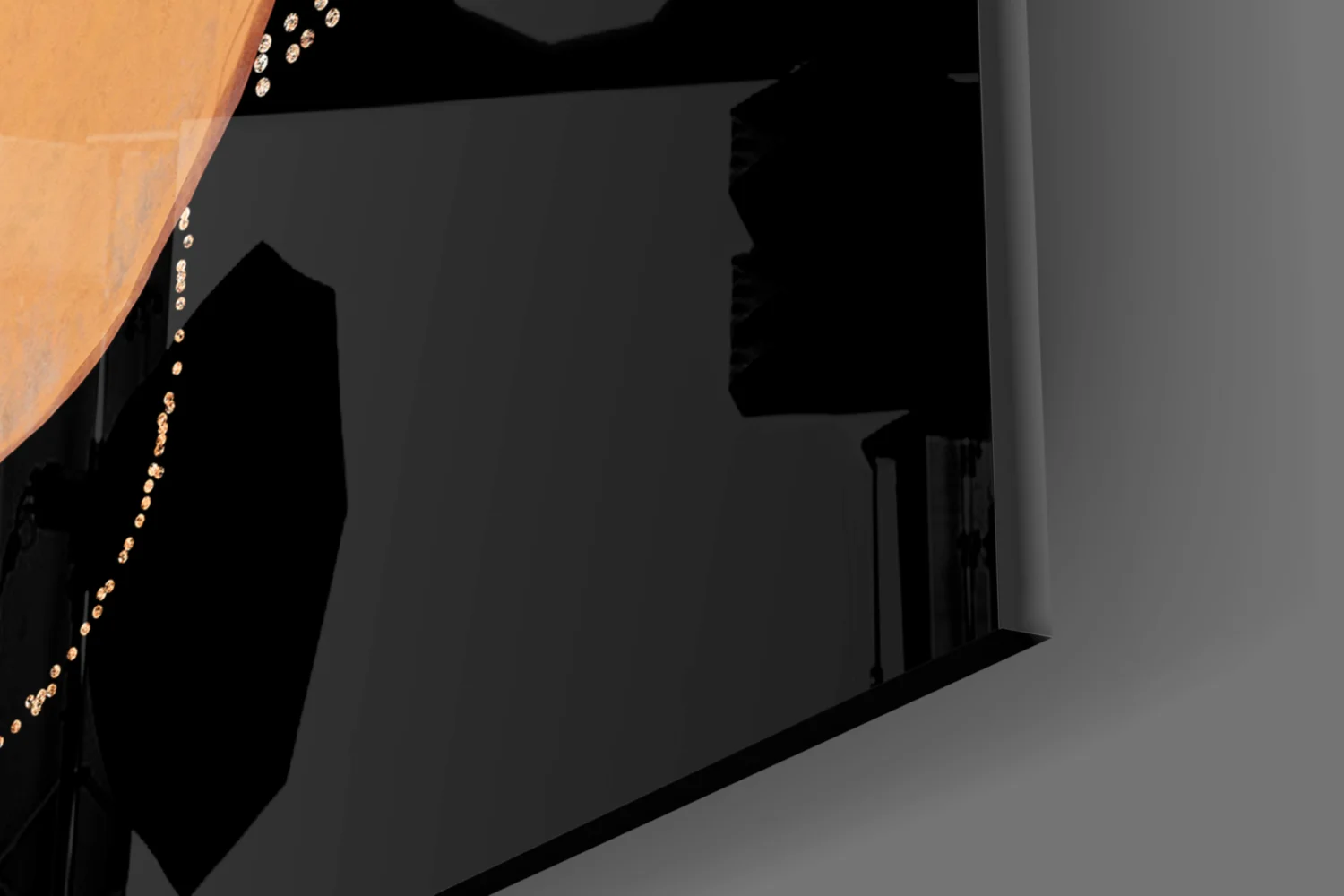 Abstract Black Glass Wall Art - Image 7