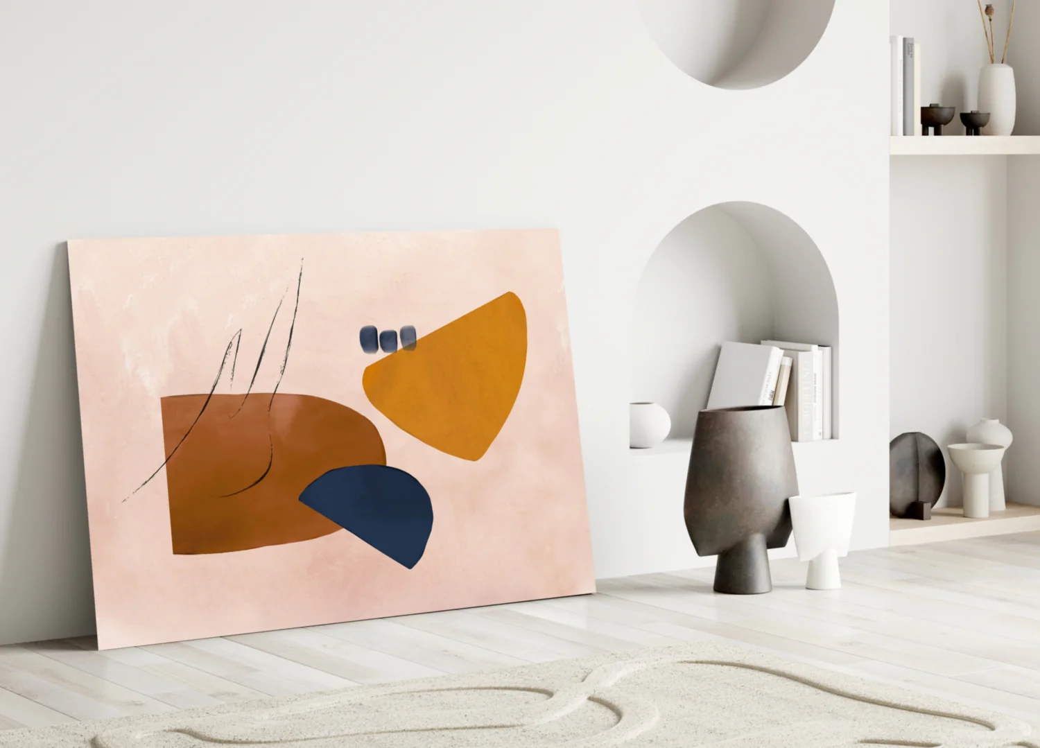Abstract Brown Glass Wall Art - Image 3