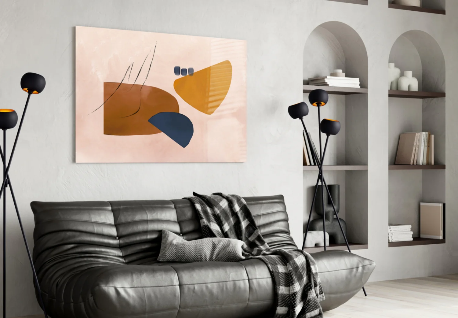 Abstract Brown Glass Wall Art - Image 4