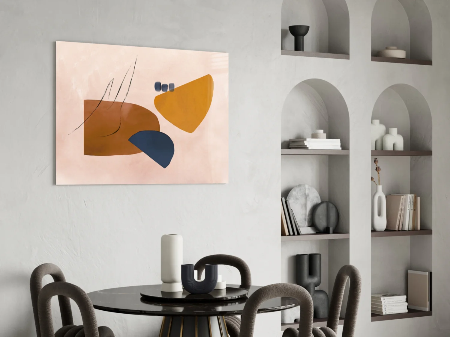 Abstract Brown Glass Wall Art - Image 5
