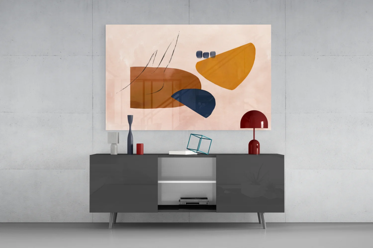 Abstract Brown Glass Wall Art - Image 8