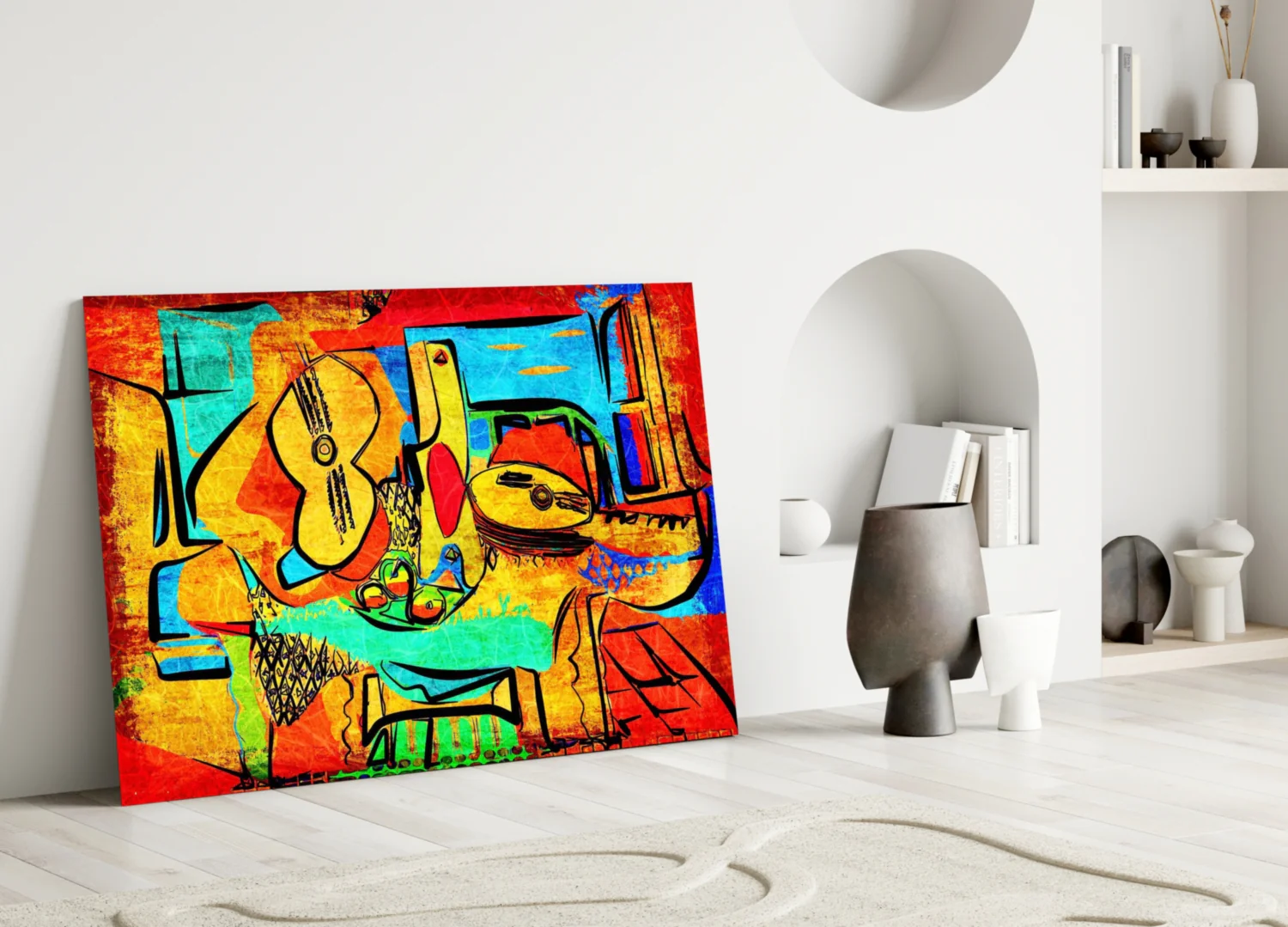 Abstract Cello Glass Wall Art - Image 3