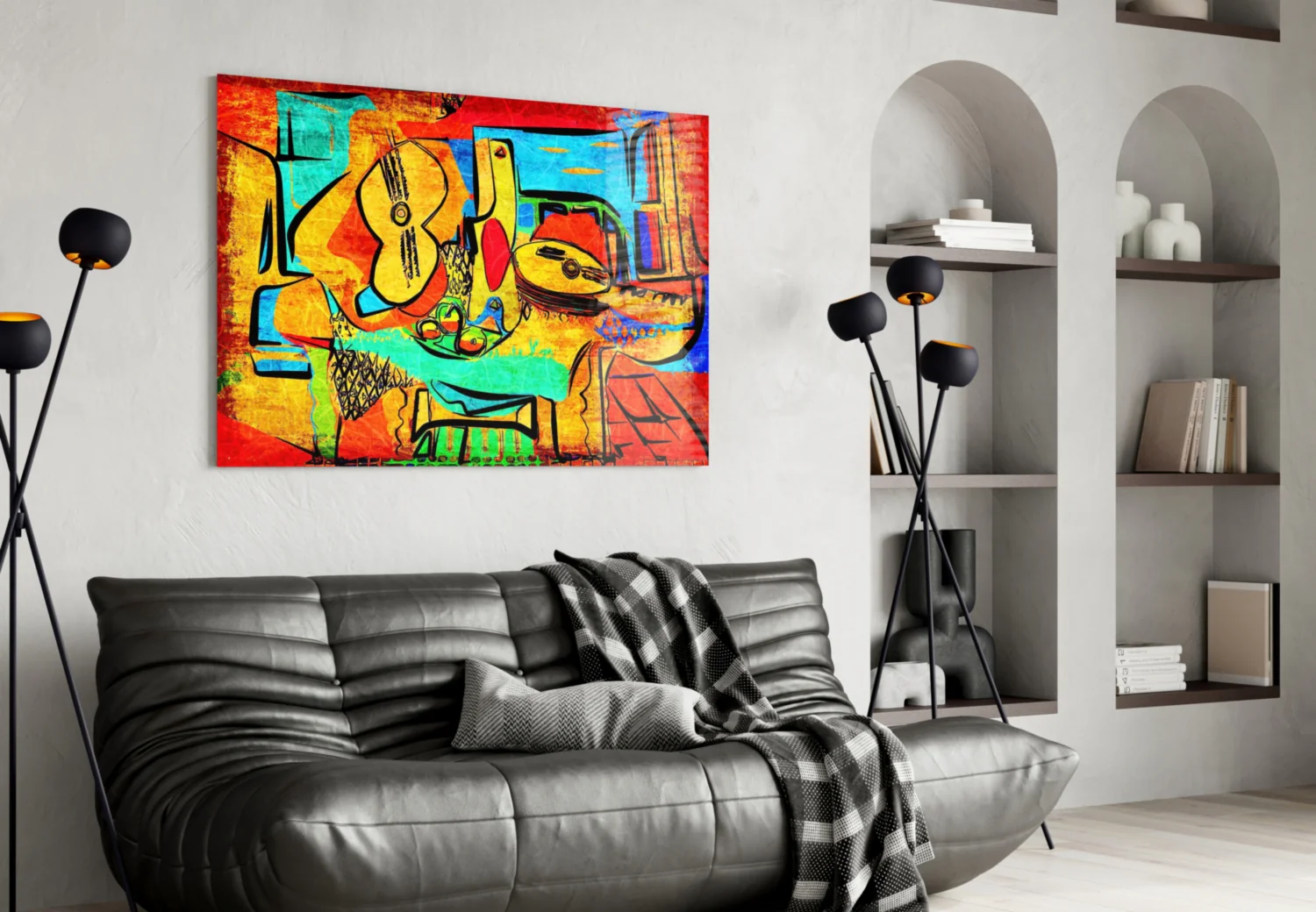 Abstract Cello Glass Wall Art - Image 4
