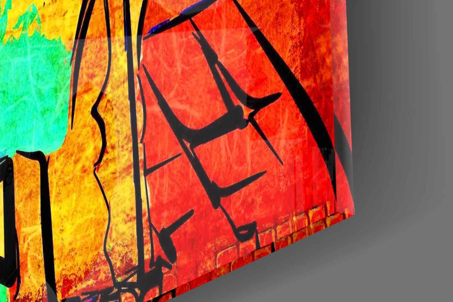 Abstract Cello Glass Wall Art - Image 7