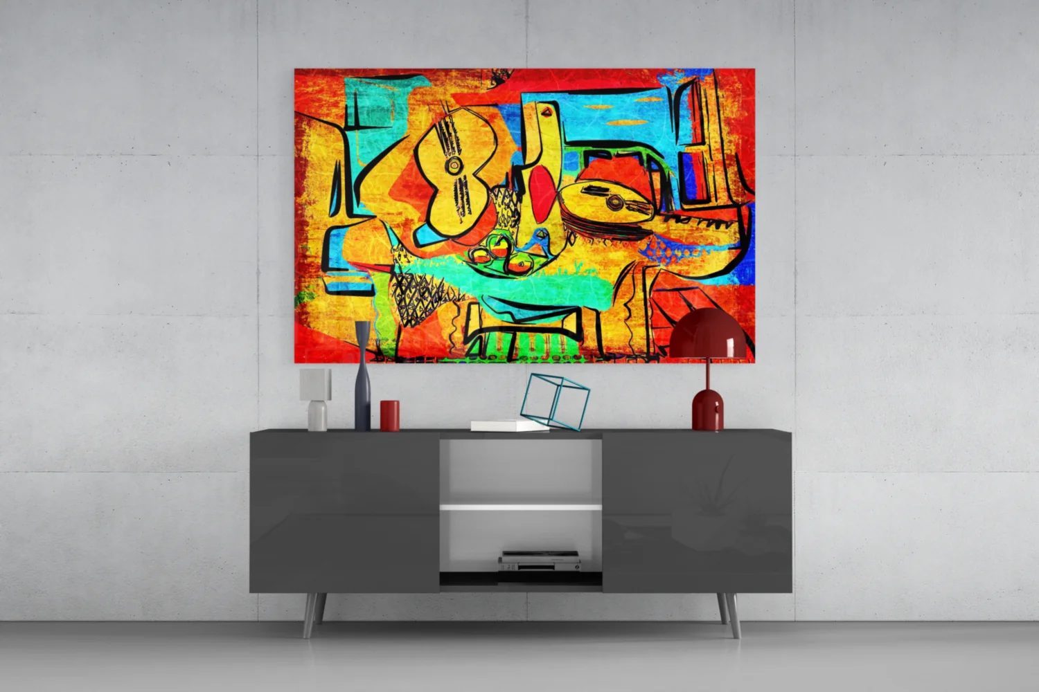 Abstract Cello Glass Wall Art - Image 8