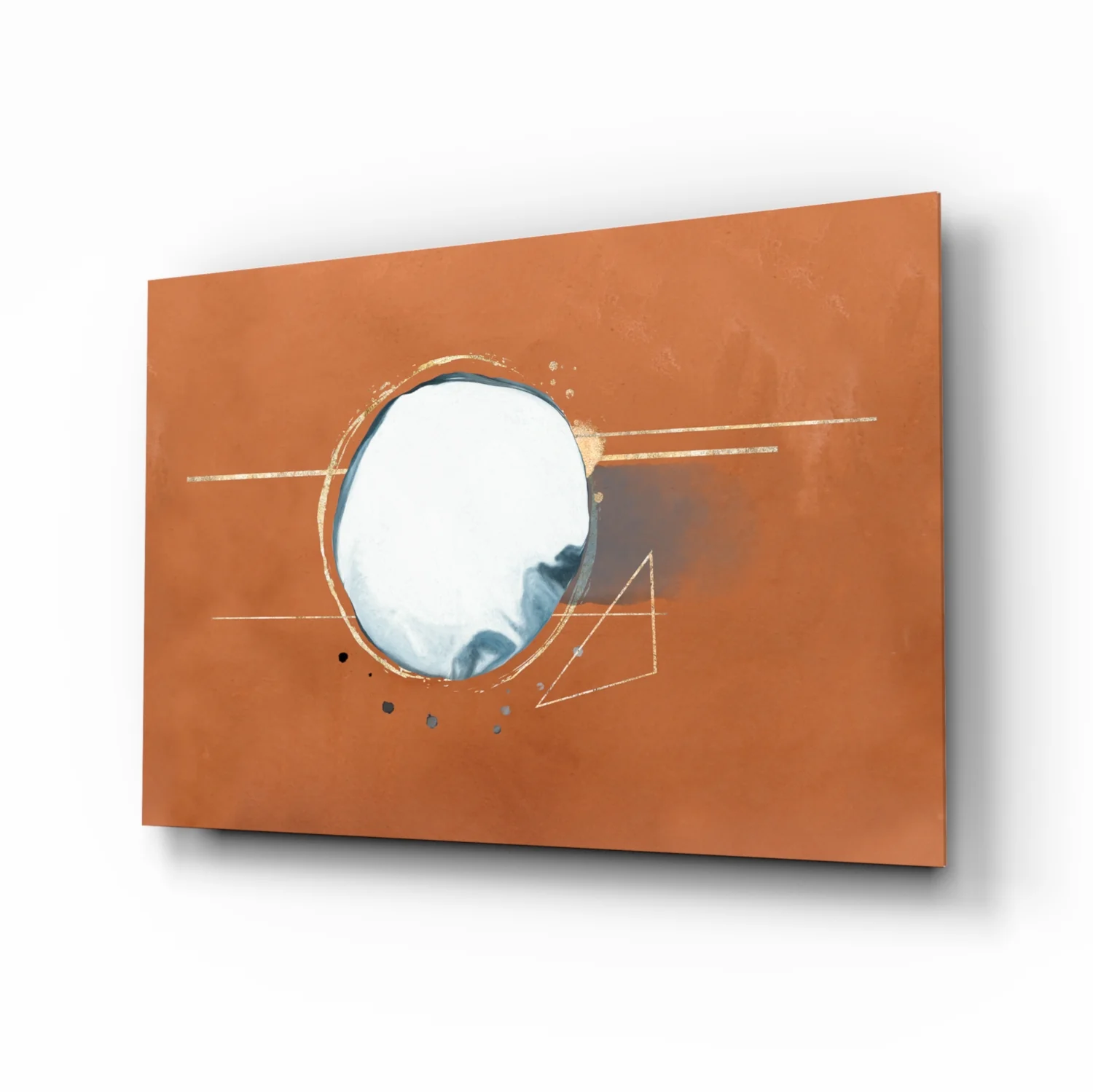 Abstract Cinnamon Glass Wall Art