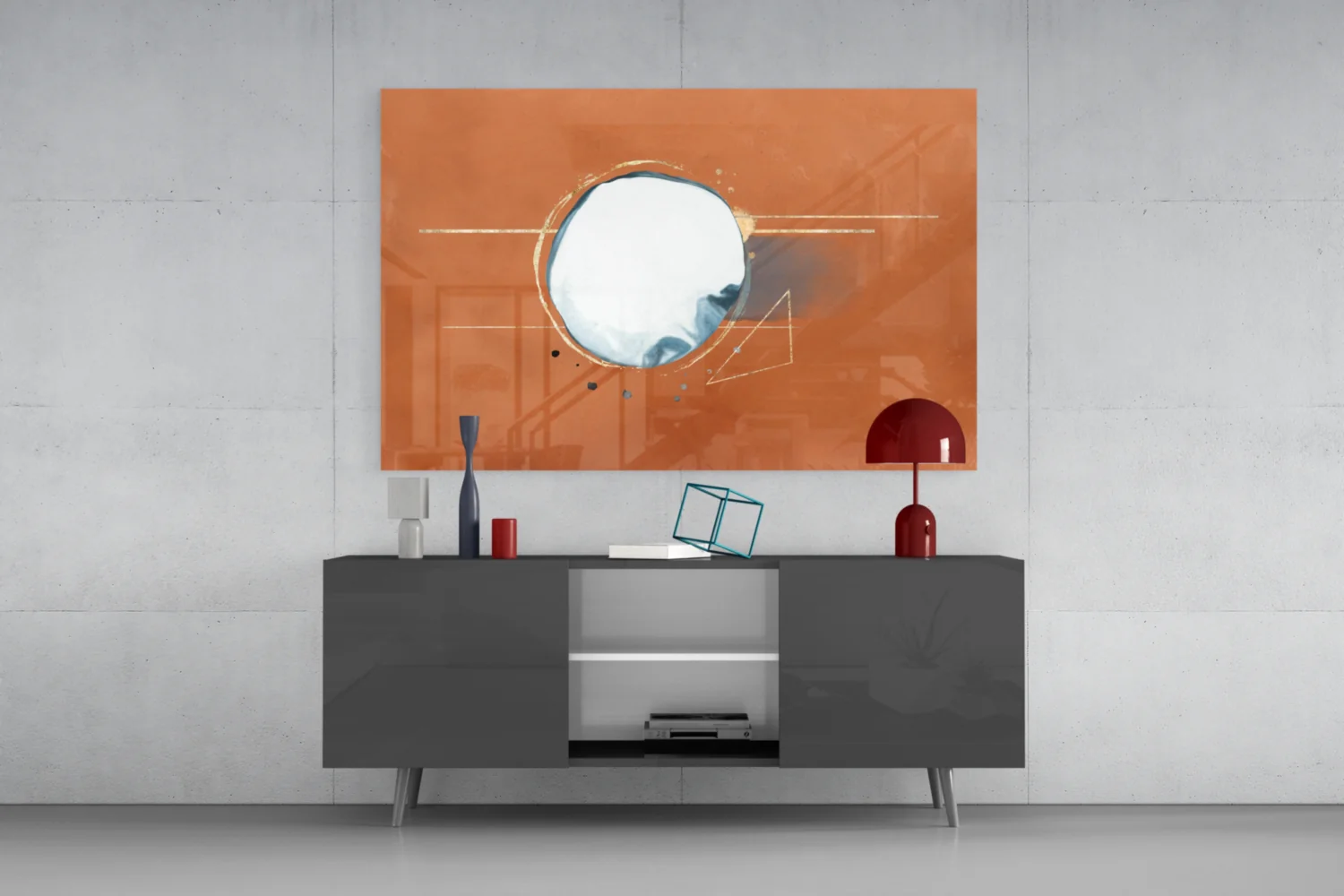 Abstract Cinnamon Glass Wall Art - Image 8