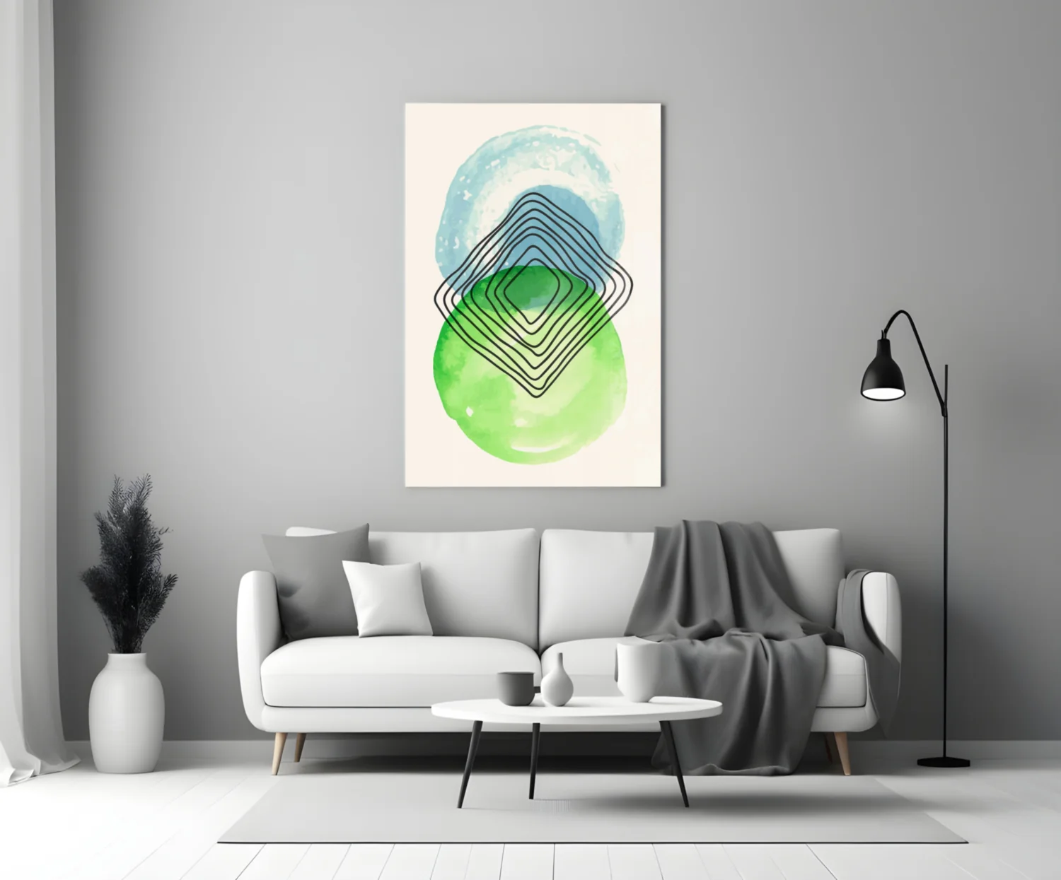 Abstract Circles Glass Wall Art - Image 4