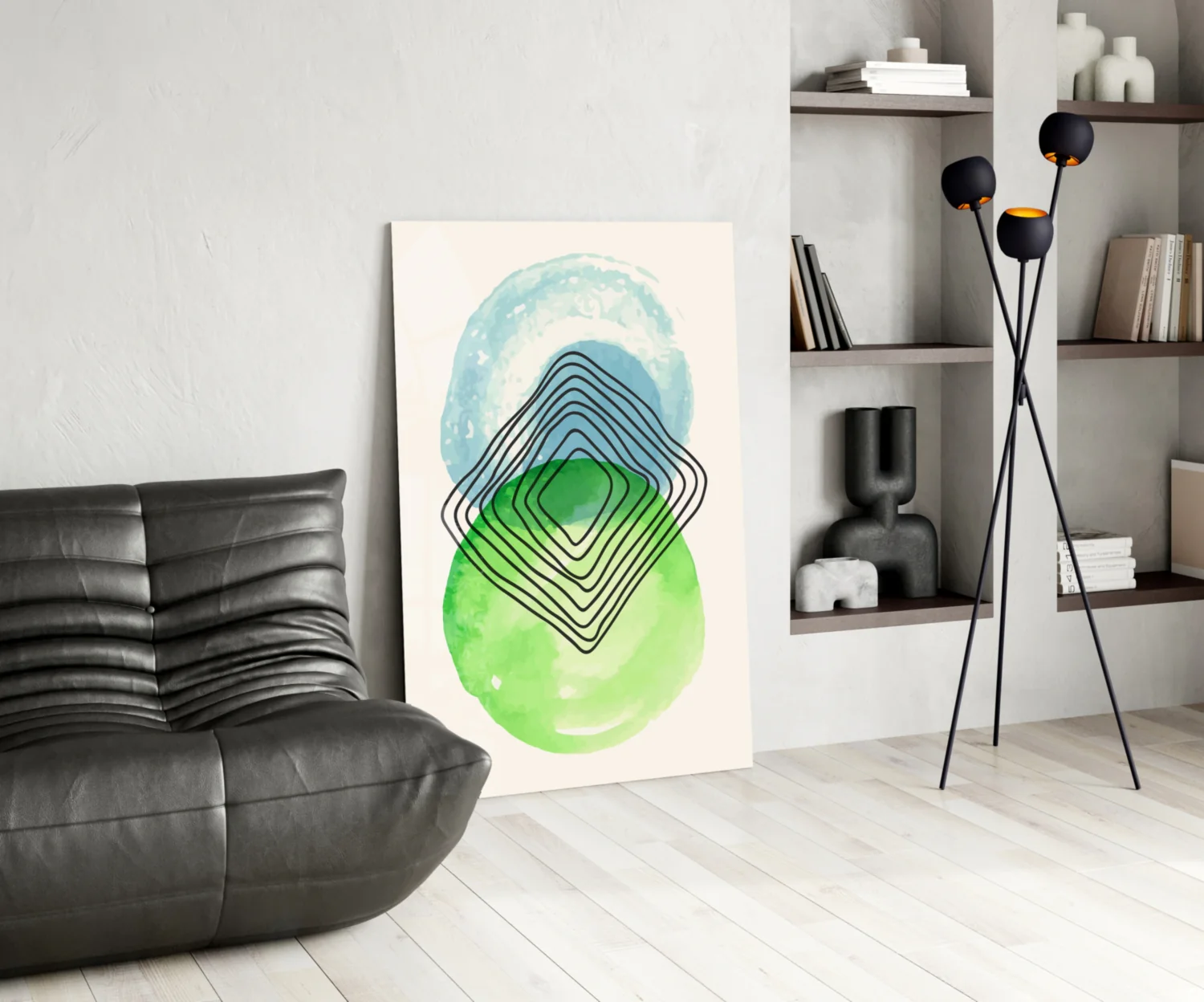 Abstract Circles Glass Wall Art - Image 6