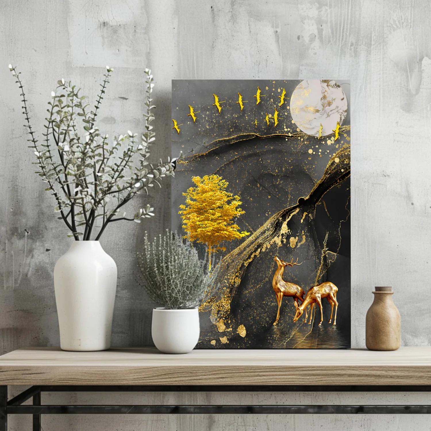 Abstract Deers Aluminum Print - Image 2