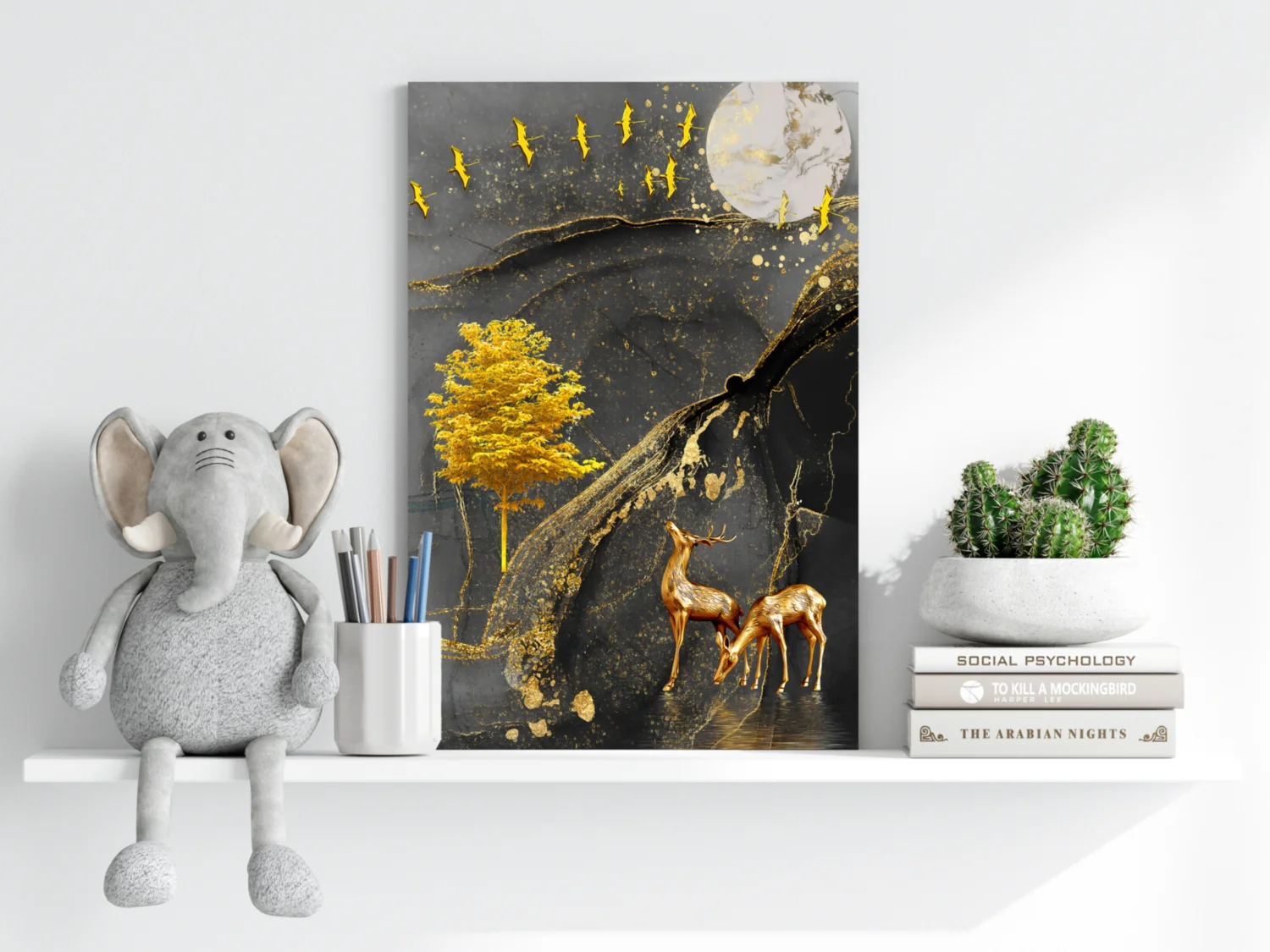 Abstract Deers Aluminum Print - Image 6