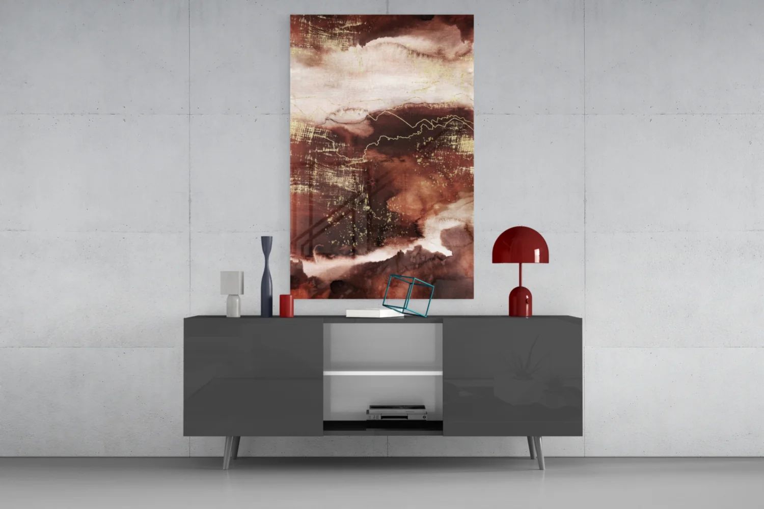 Abstract Earth Glass Wall Art - Image 8