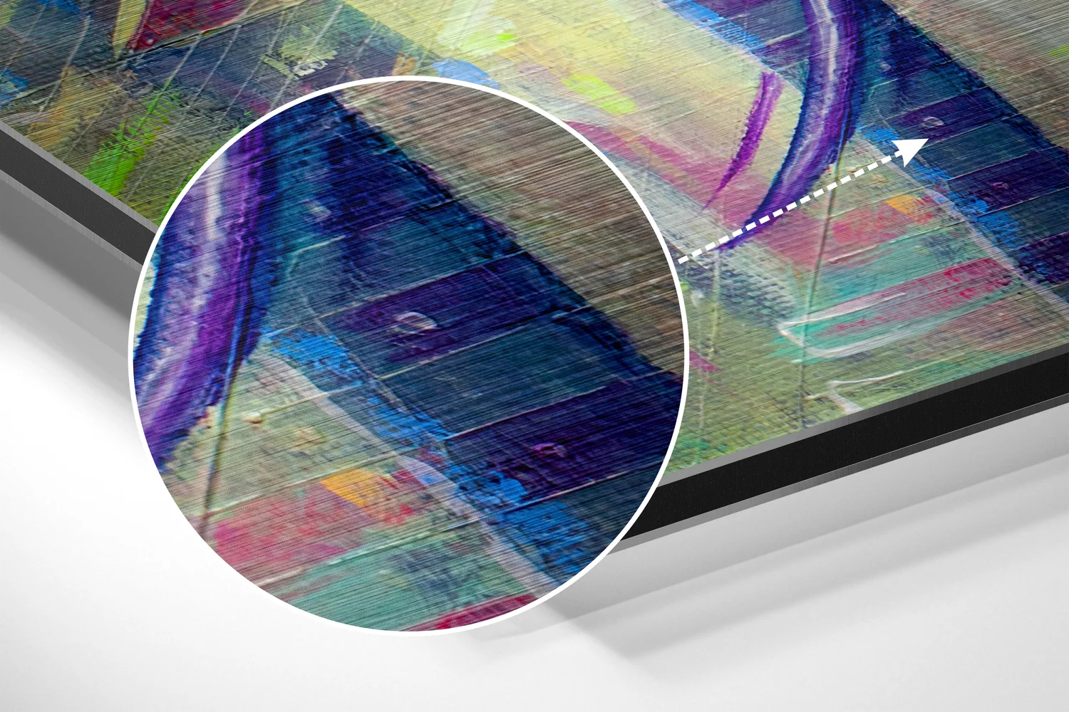 Abstract Elephant Brushed Aluminium Dibond Wall Art - Image 3
