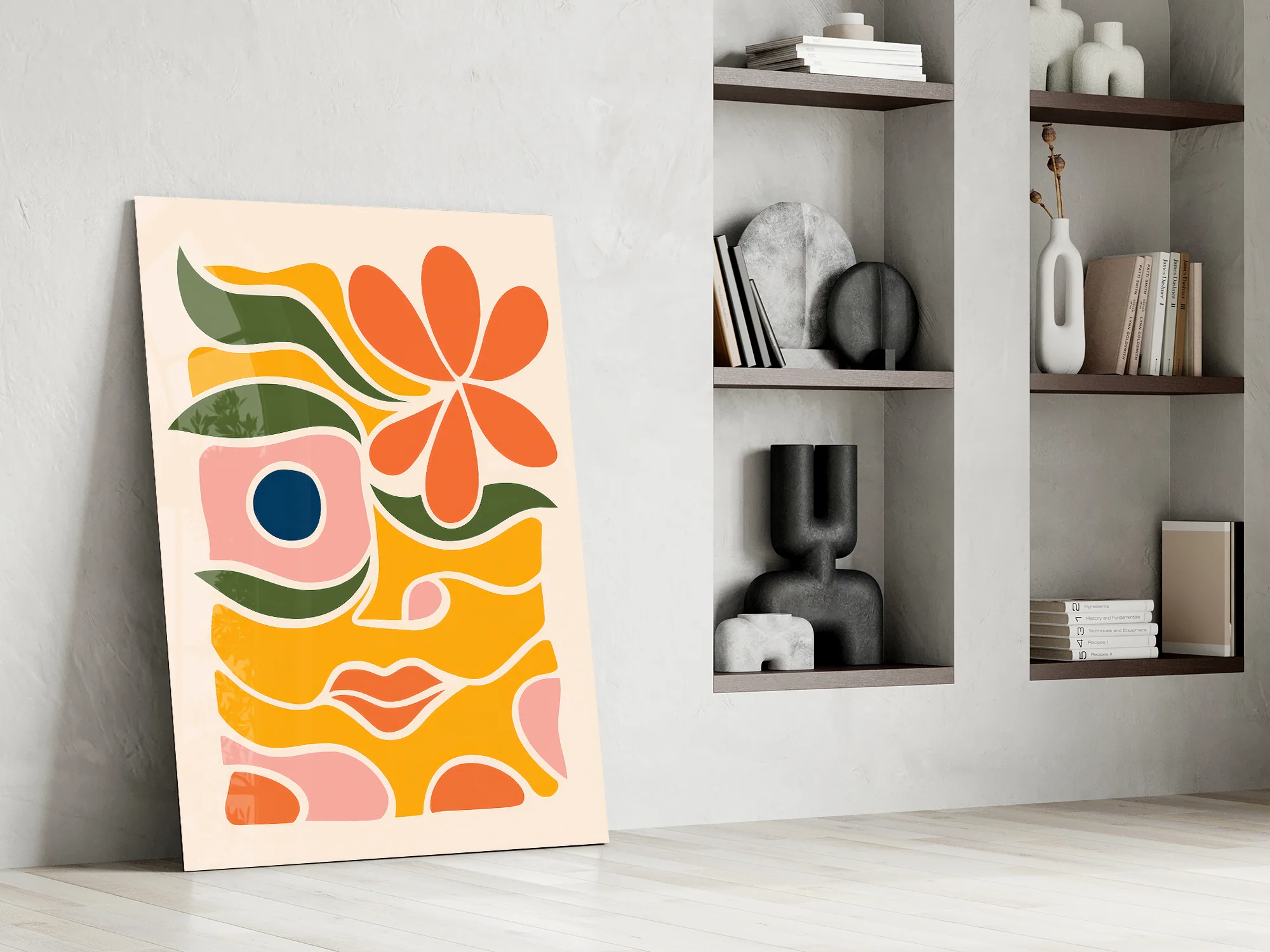 Abstract Floral Glass Wall Art - Image 8