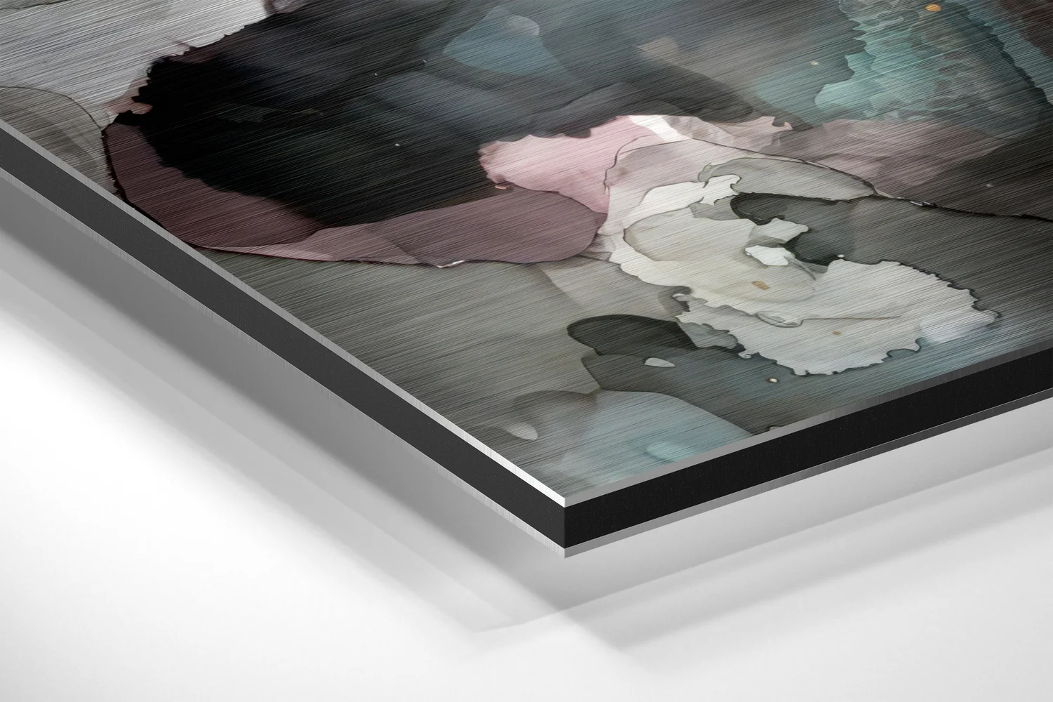 Abstract Flower Brushed Aluminium Dibond Wall Art - Image 2