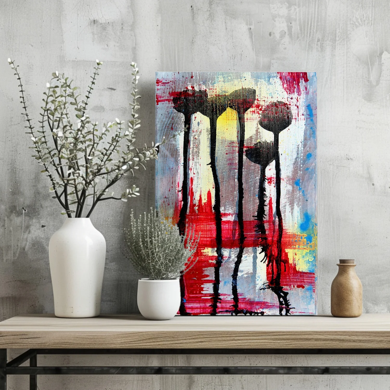 Abstract Flowers Aluminum Print - Image 2
