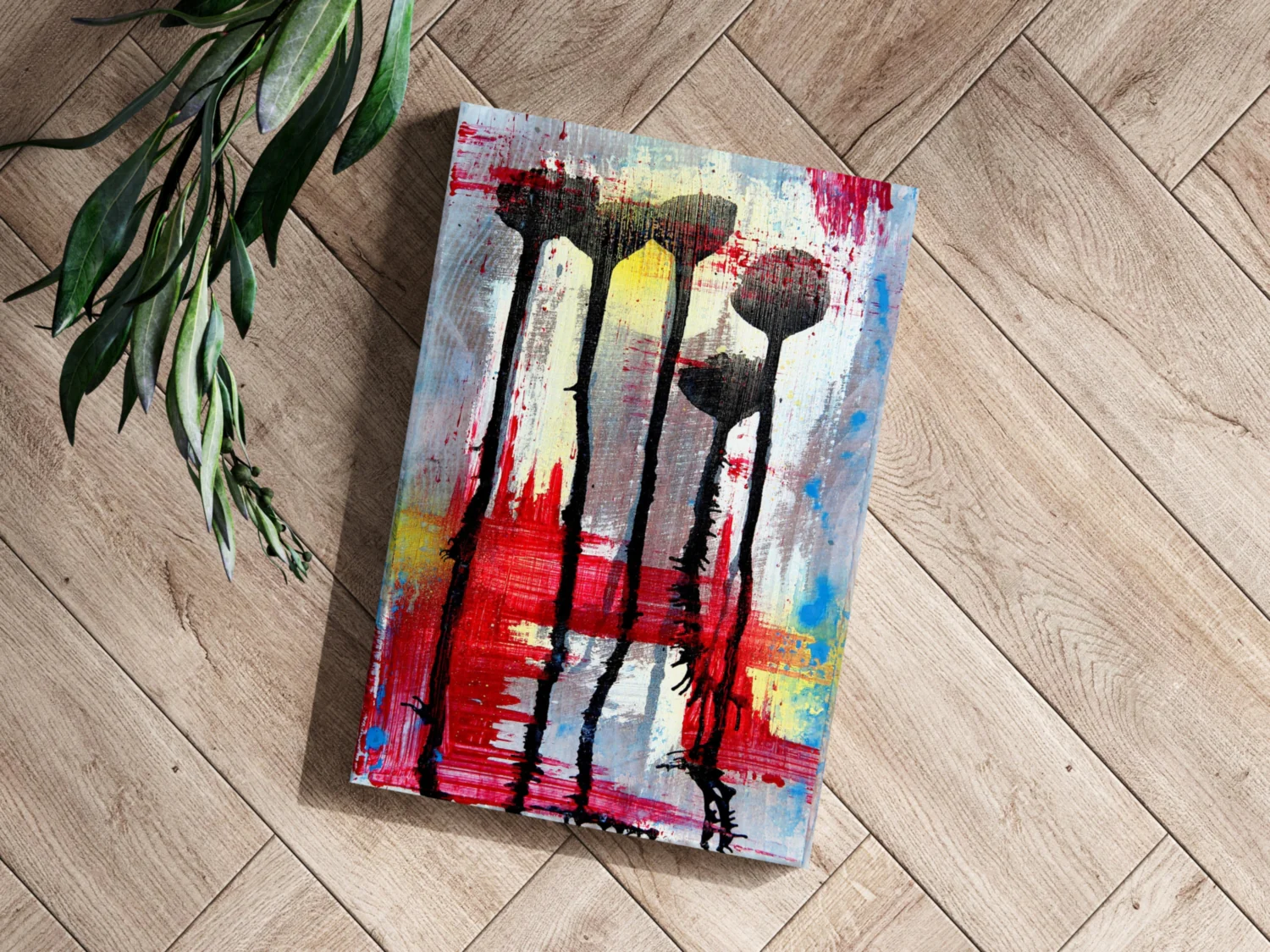 Abstract Flowers Aluminum Print - Image 3