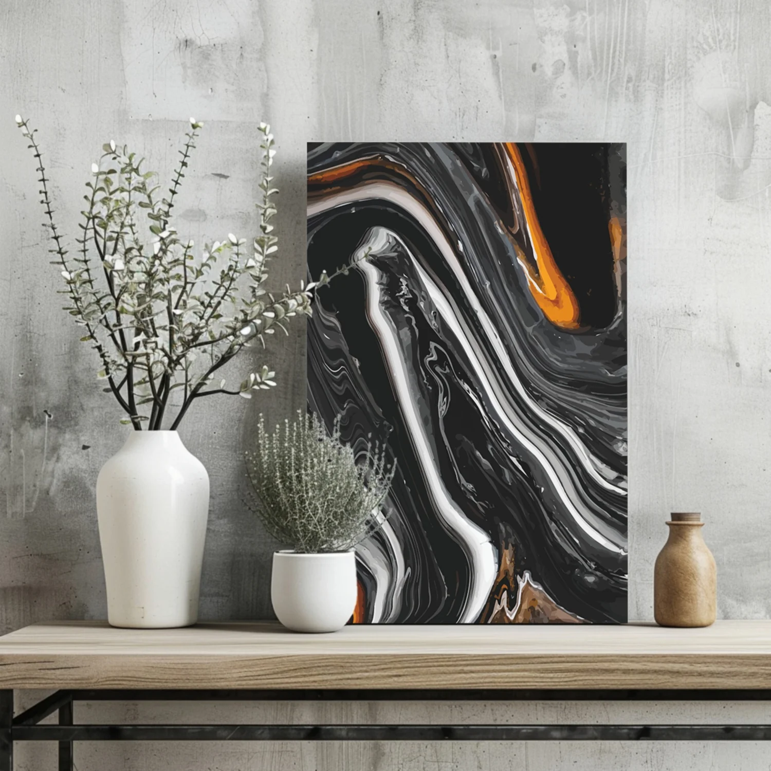 Abstract Marble Pattern V2 Aluminum Print - Image 2