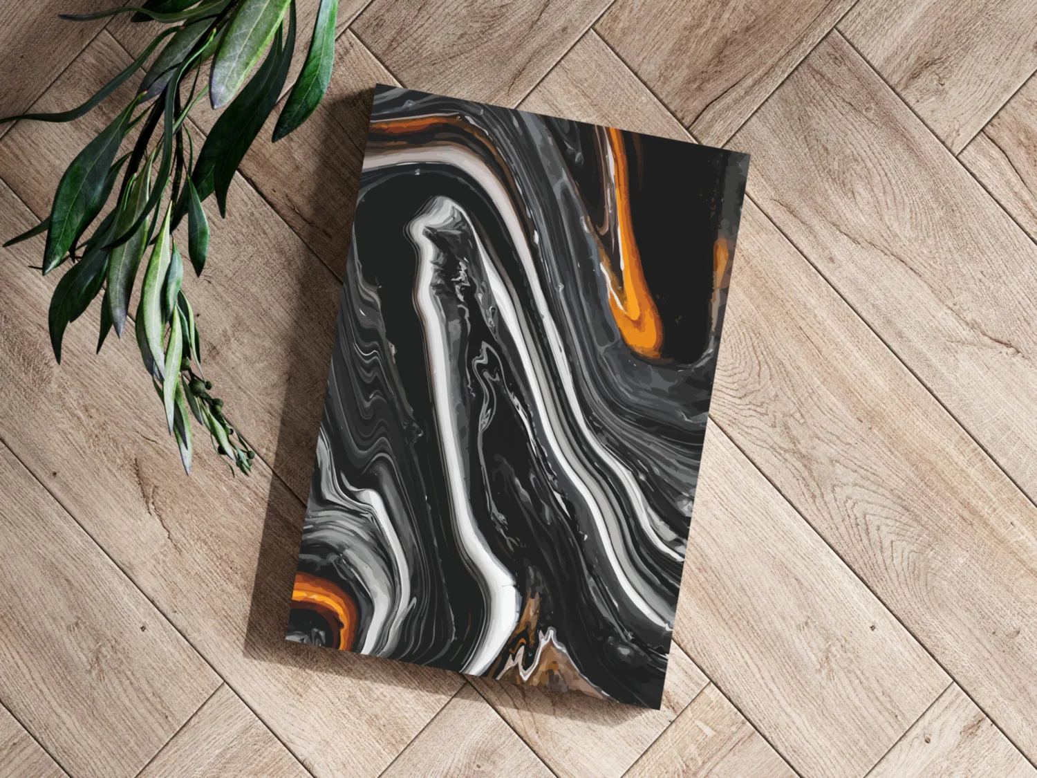 Abstract Marble Pattern V2 Aluminum Print - Image 3