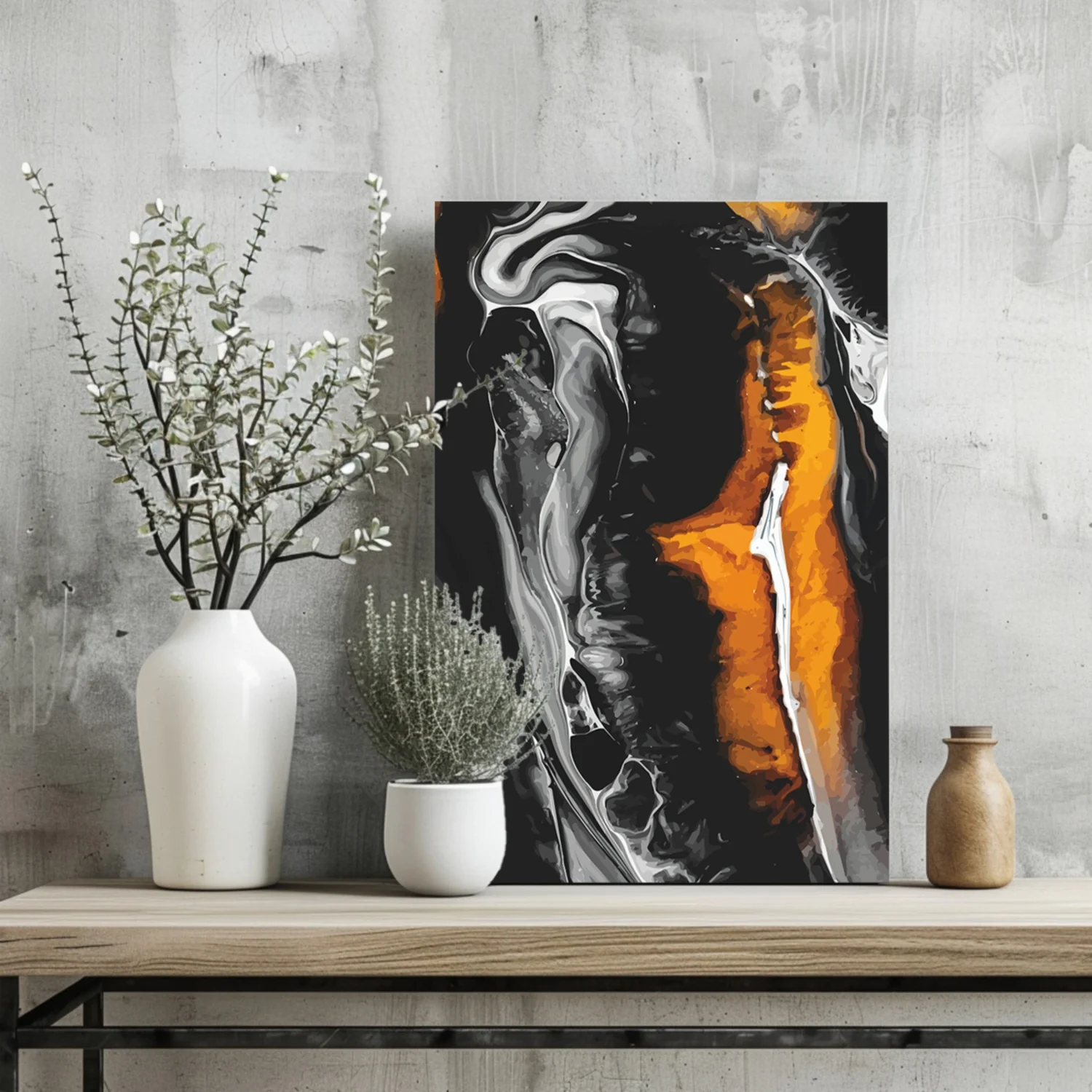 Abstract Marble Pattern V3 Aluminum Print - Image 2