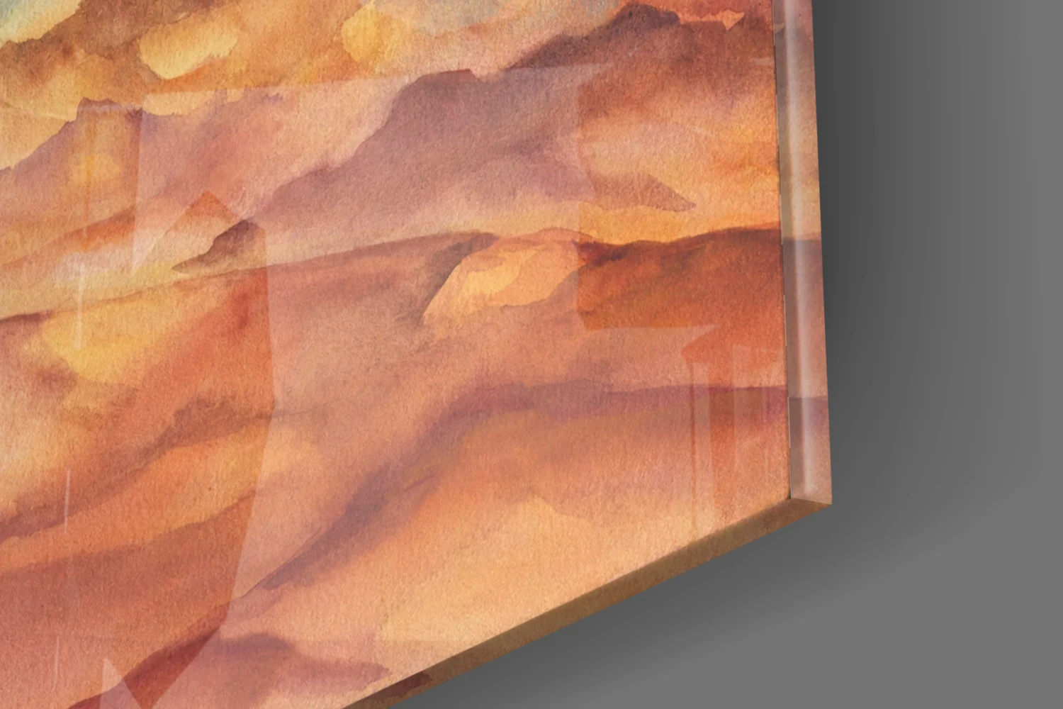 Abstract Mountains Glass Wall Art - Image 8