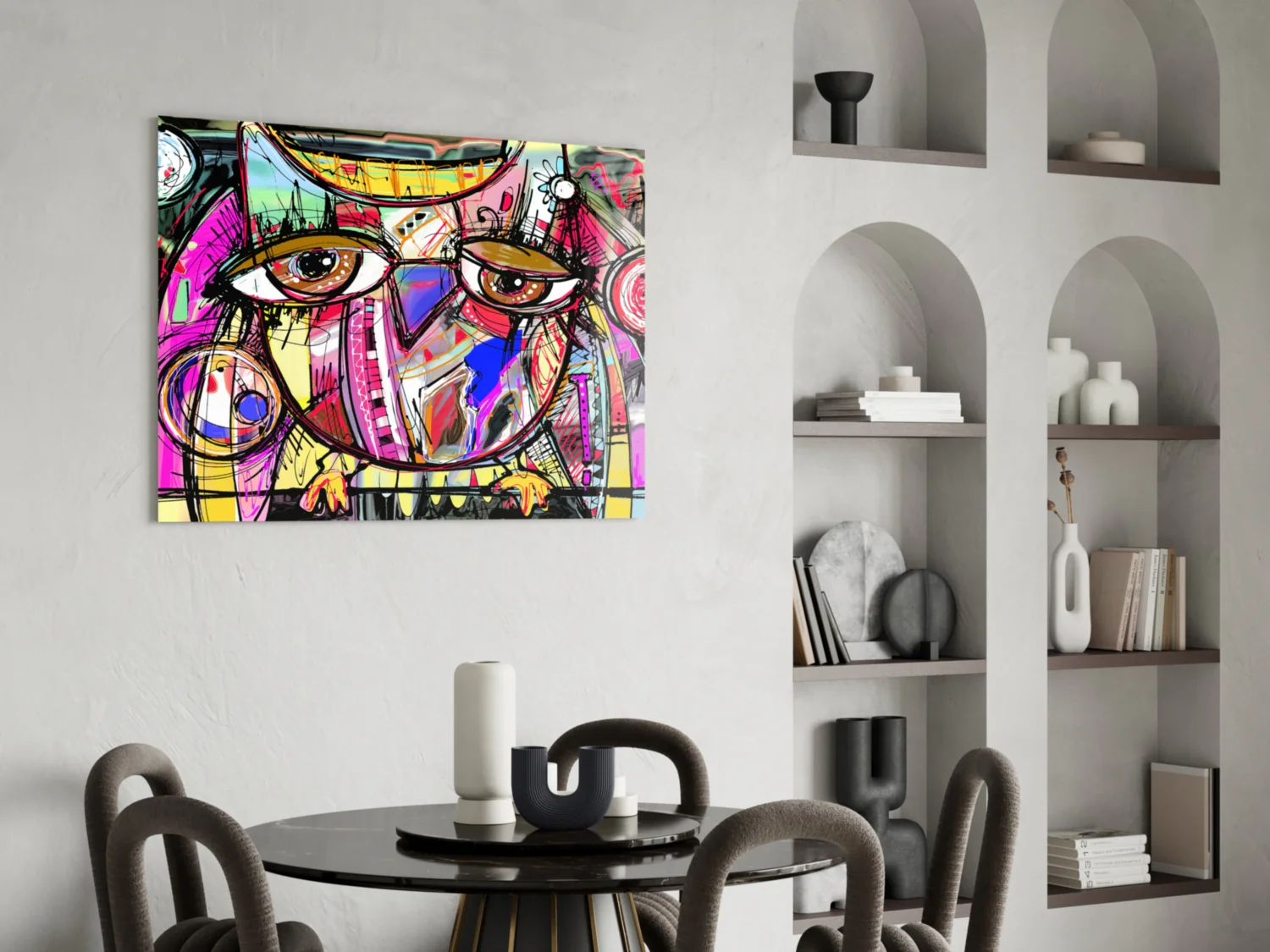 Abstract Owl Glass Wall Art - Image 5