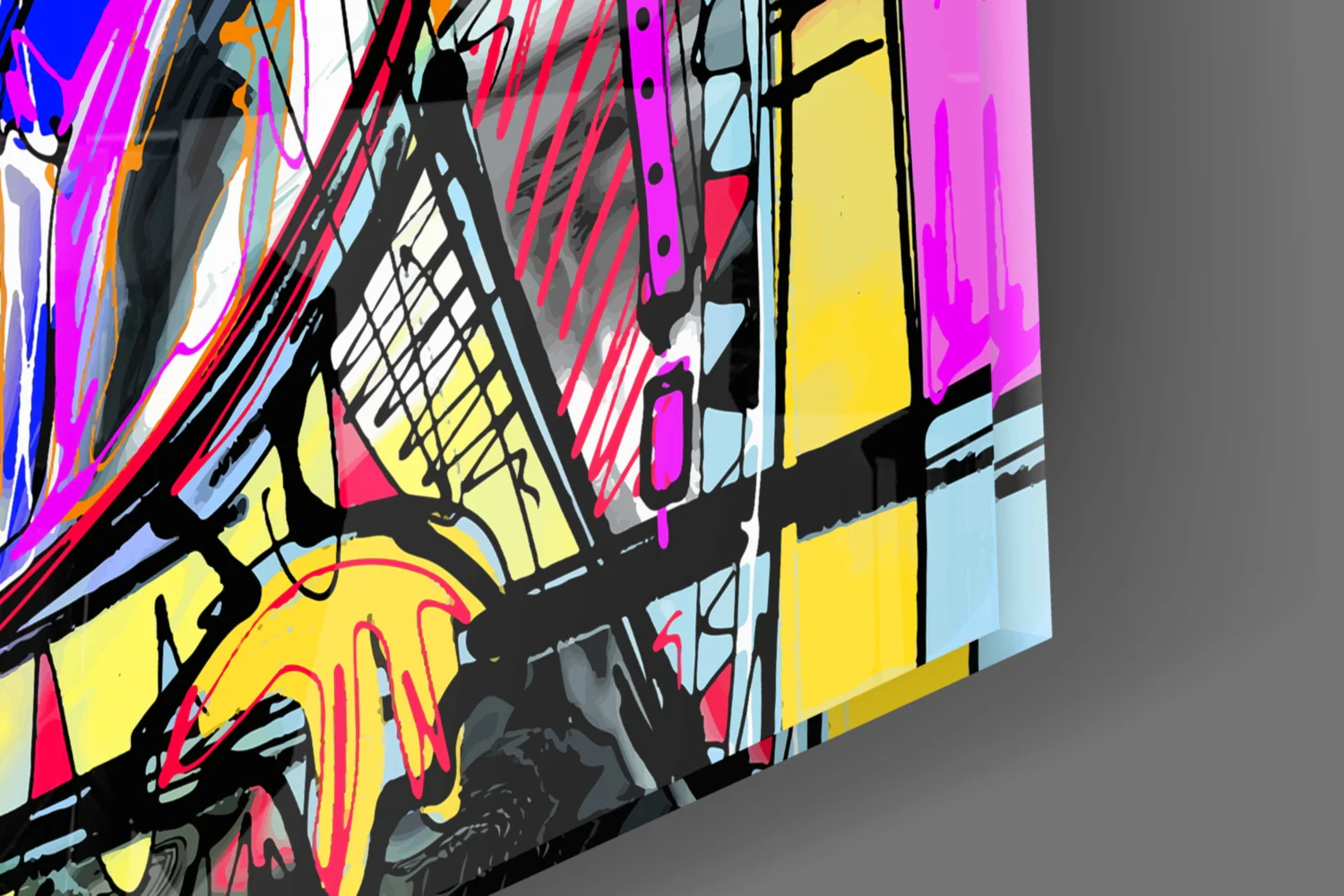 Abstract Owl Glass Wall Art - Image 7