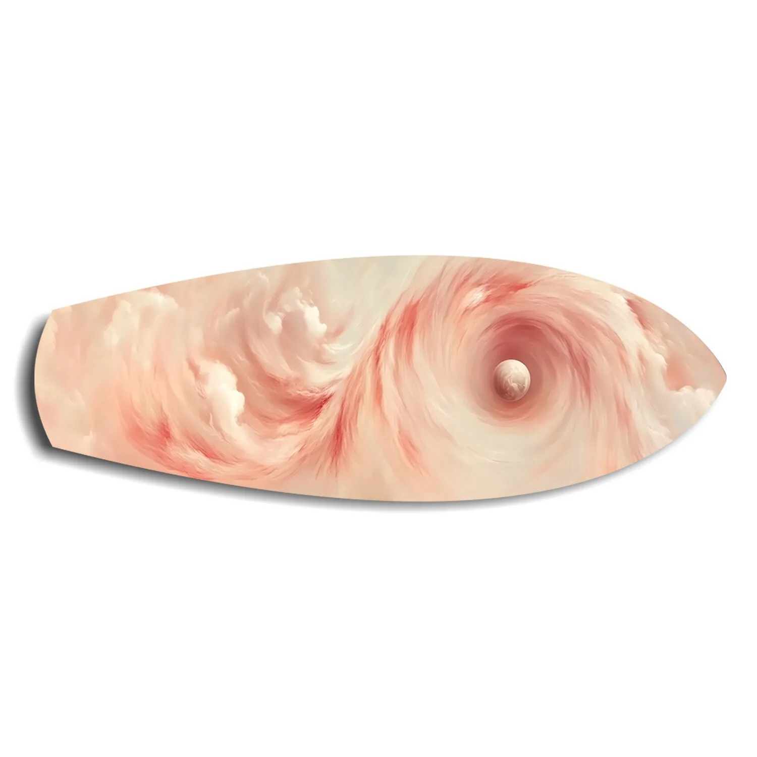 Abstract Pink Cloud Swirl Glass Wall Art