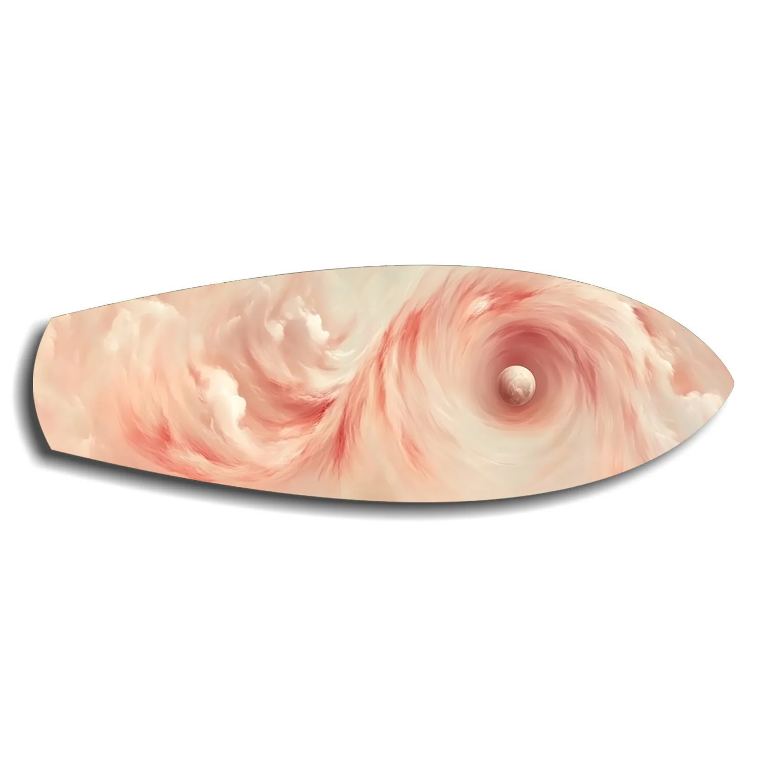 Abstract Pink Cloud Swirl Glass Wall Art - Image 6