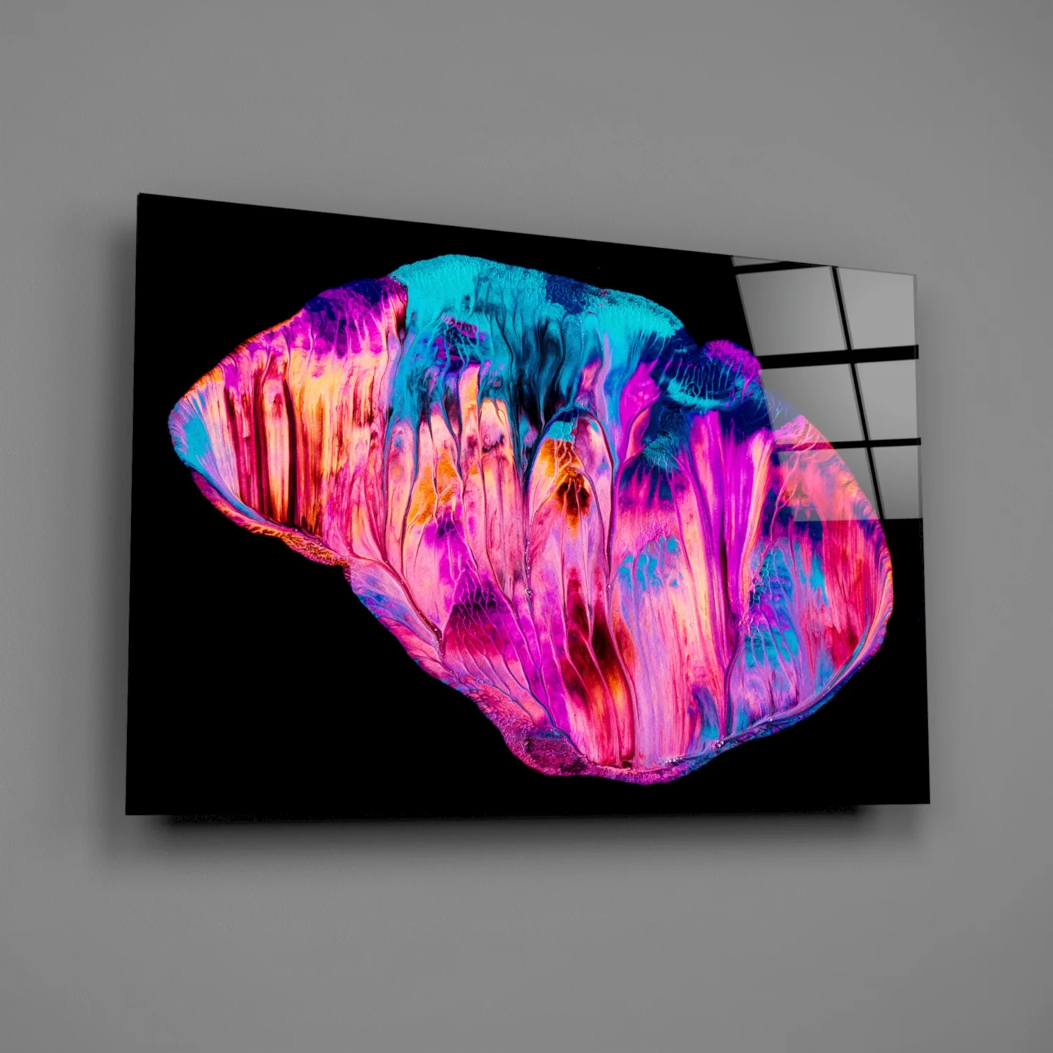 Abstract Pink Glass Wall Art - Image 2
