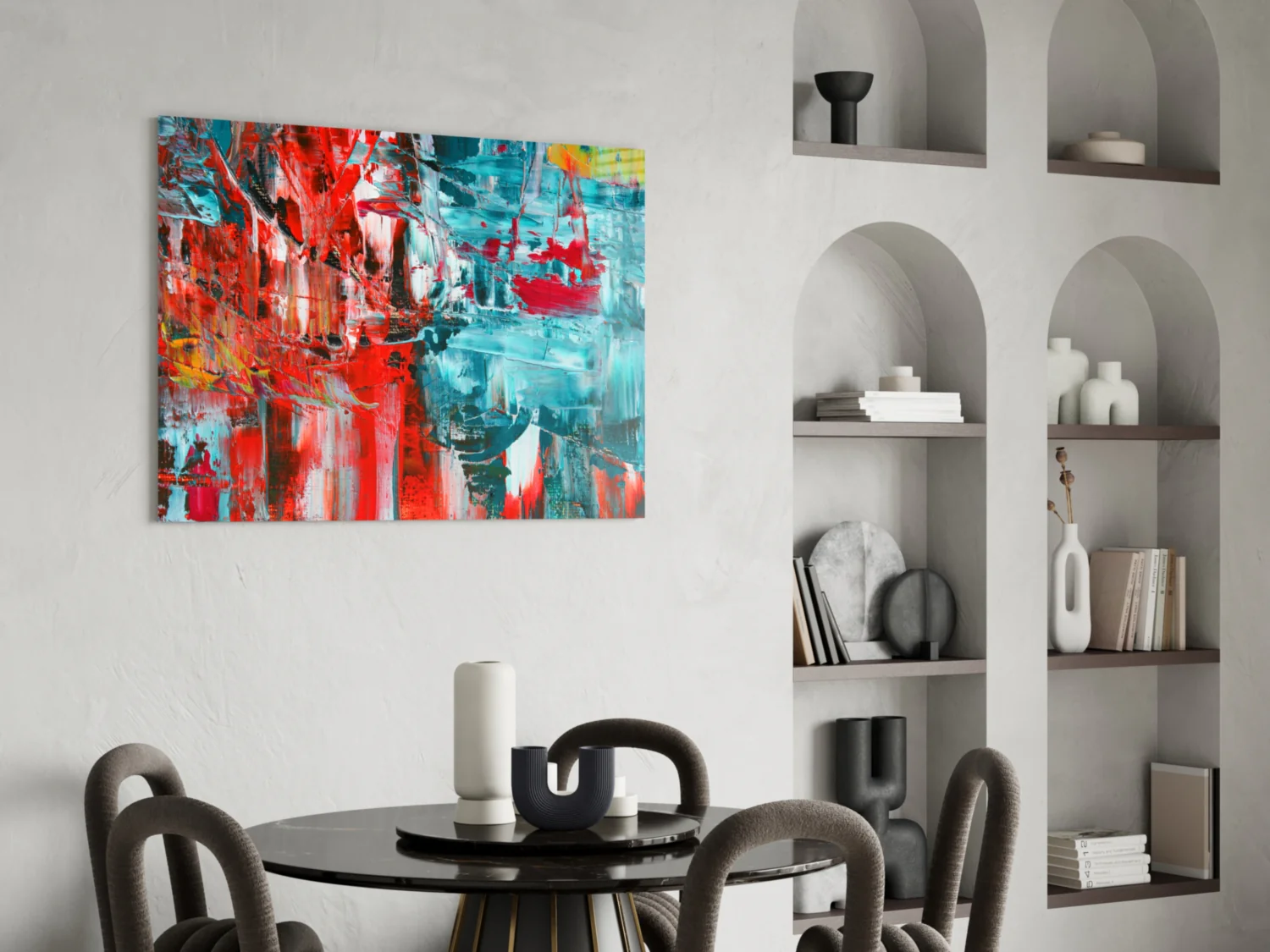 Abstract Reflection Glass Wall Art - Image 5