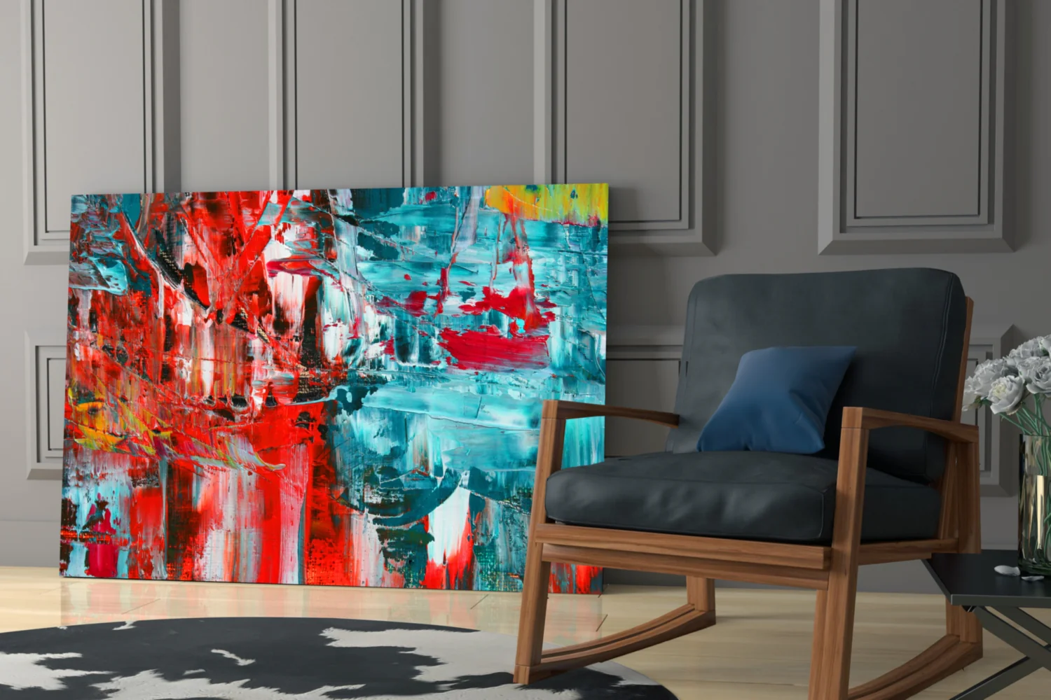 Abstract Reflection Glass Wall Art - Image 6