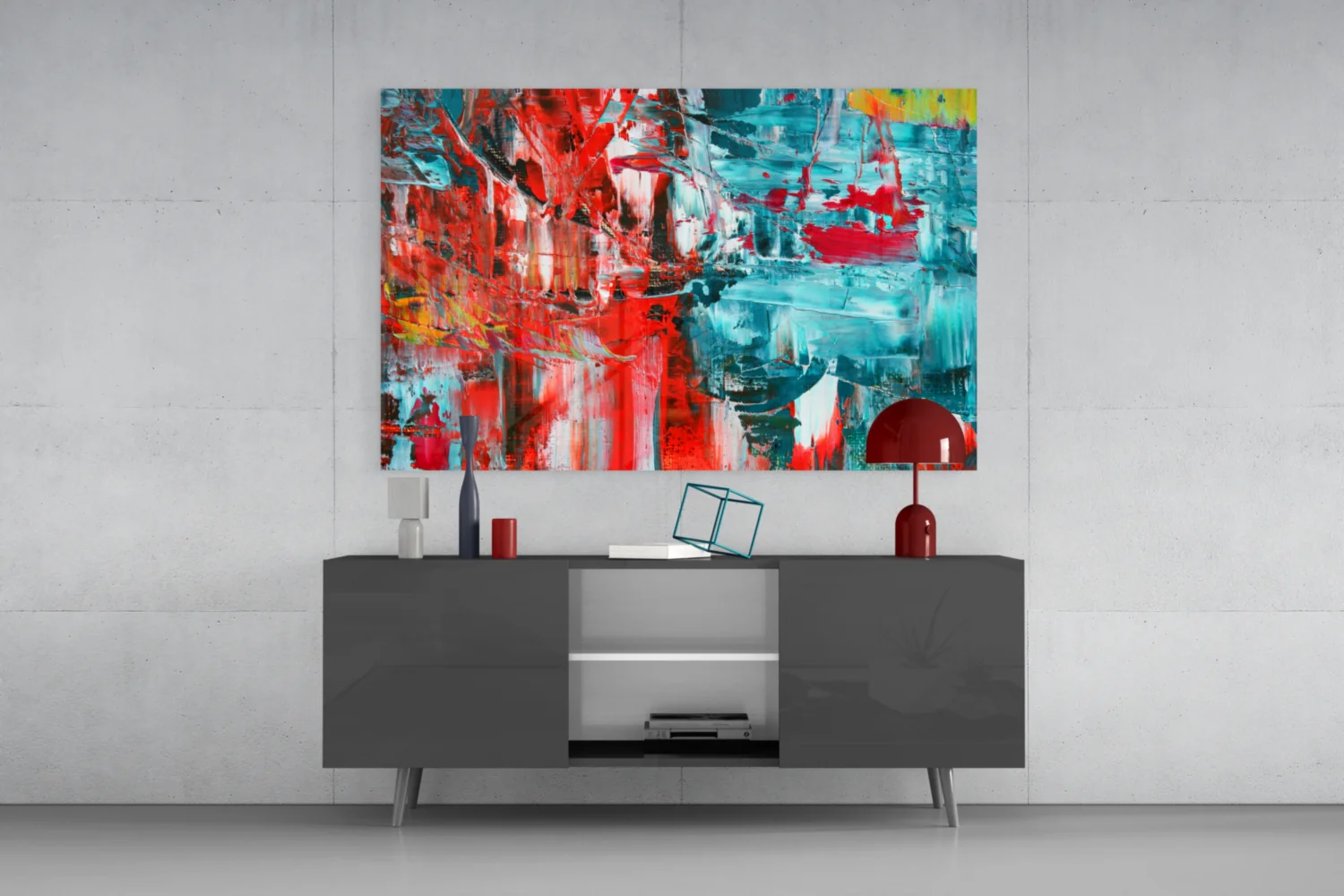 Abstract Reflection Glass Wall Art - Image 8