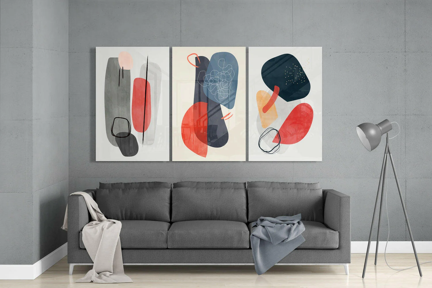 Abstract Shapes 3 Glass Wall Arts - Image 3