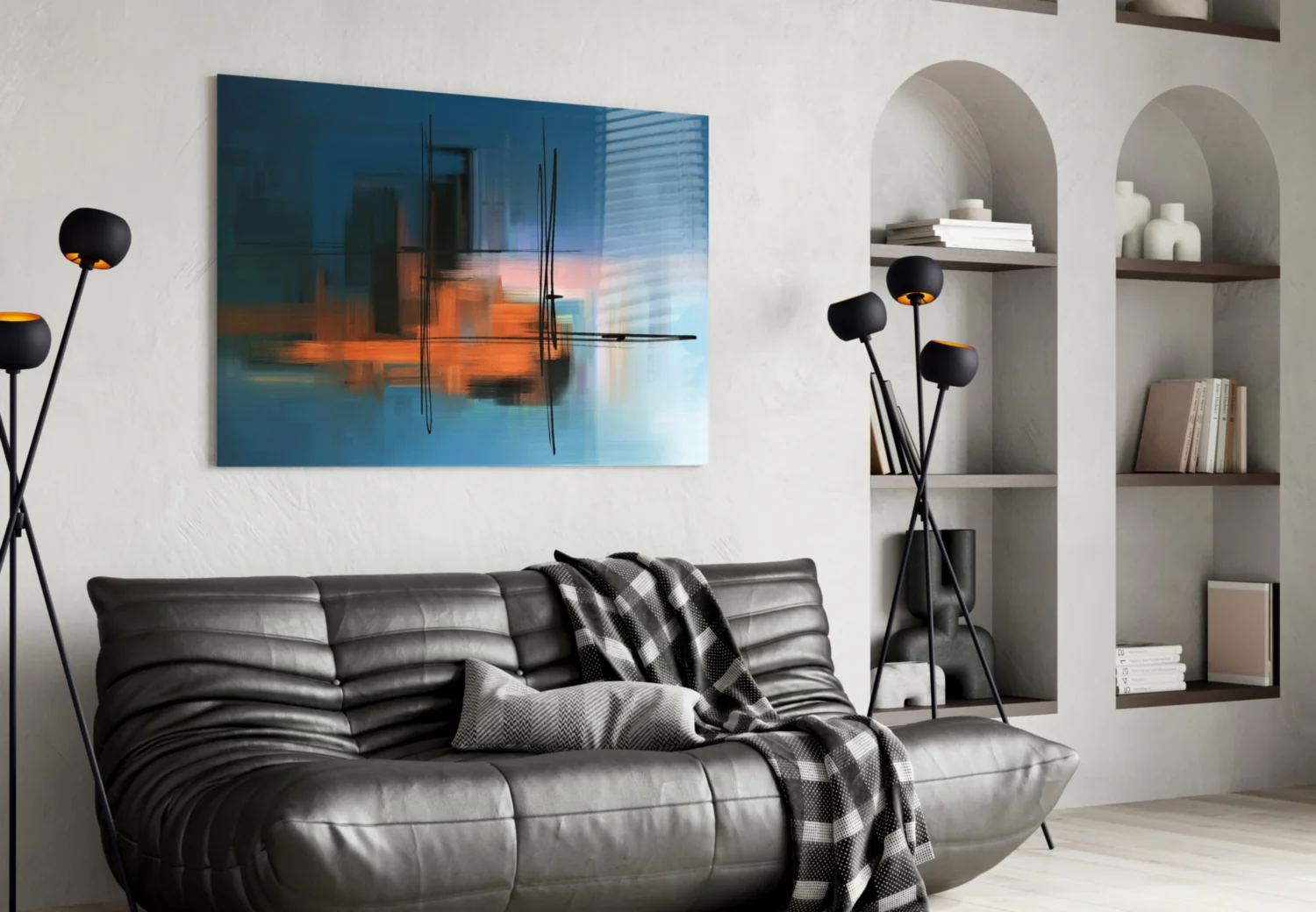 Abstract Silhouette Glass Wall Art - Image 4