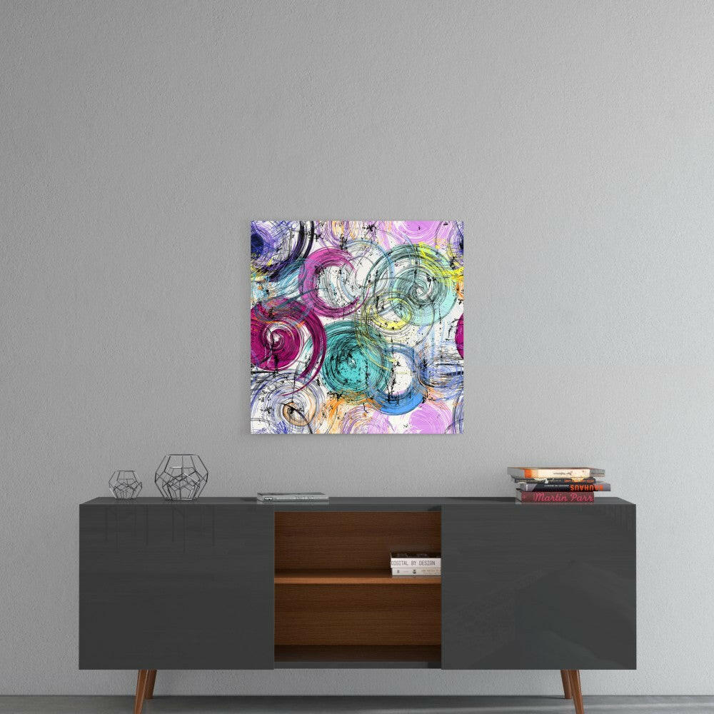 Abstract Snail Shells Glass Wall Art - Image 4