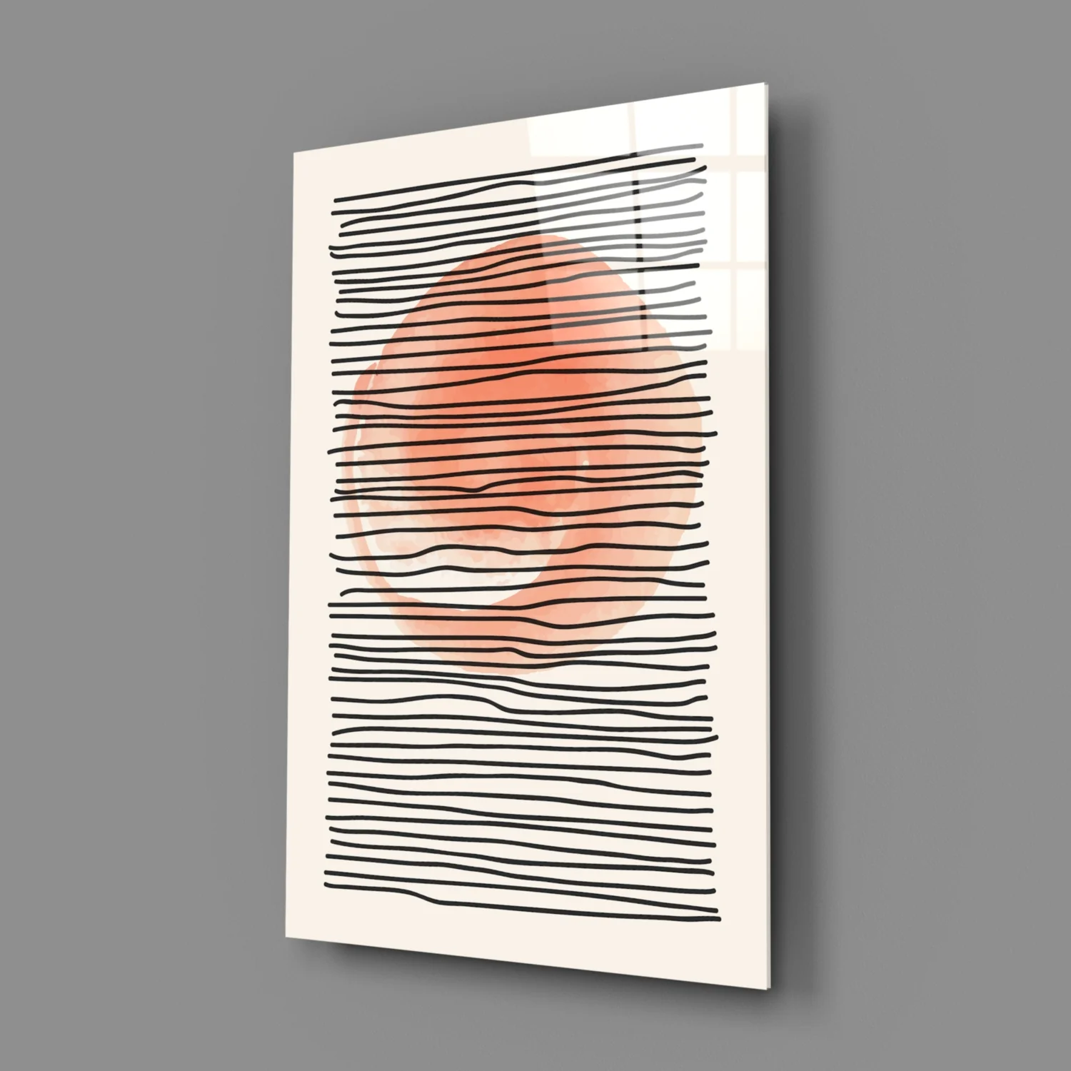 Abstract Sunset Glass Wall Art - Image 3