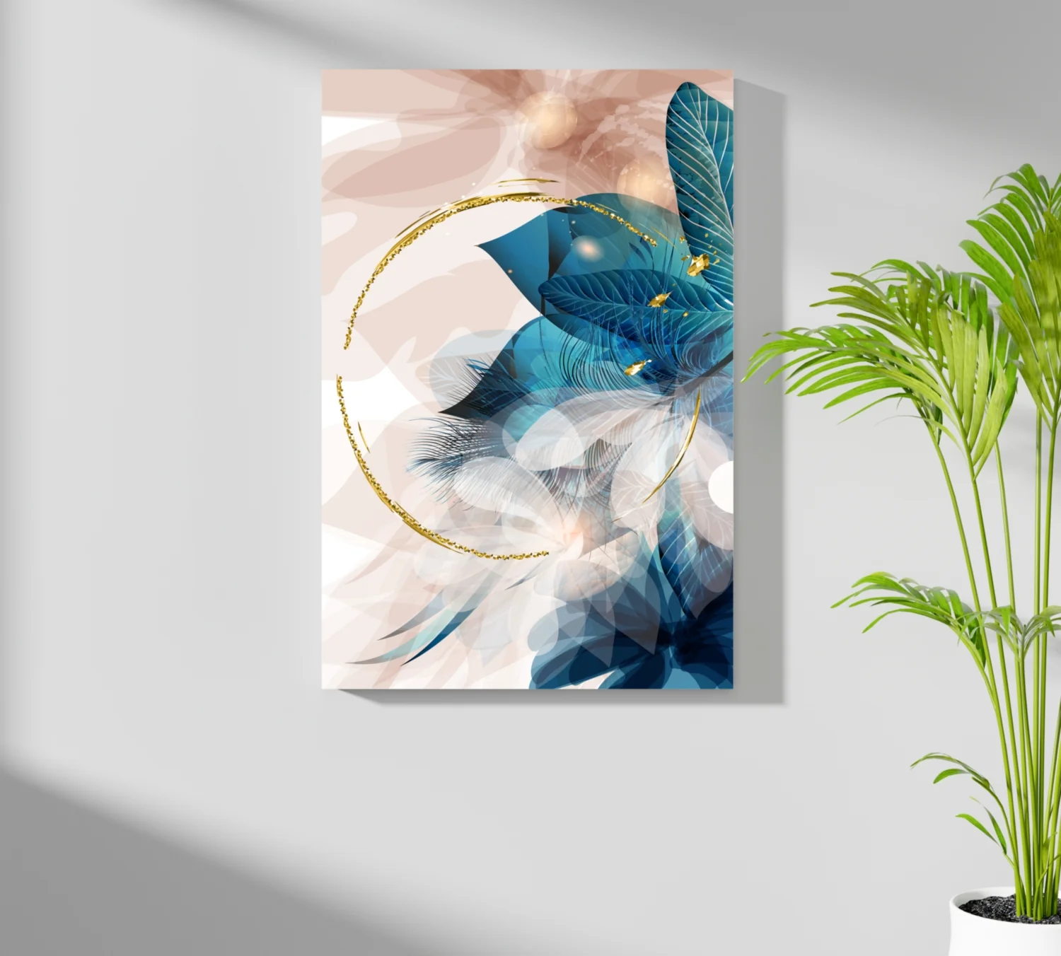 Abstract Teal Aluminum Print - Image 7
