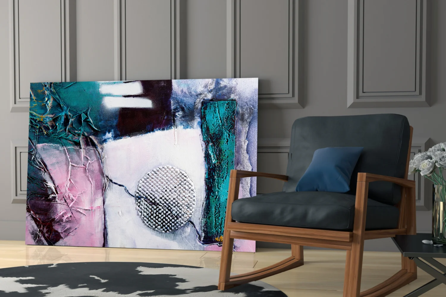 Abstract Texture Glass Wall Art - Image 6