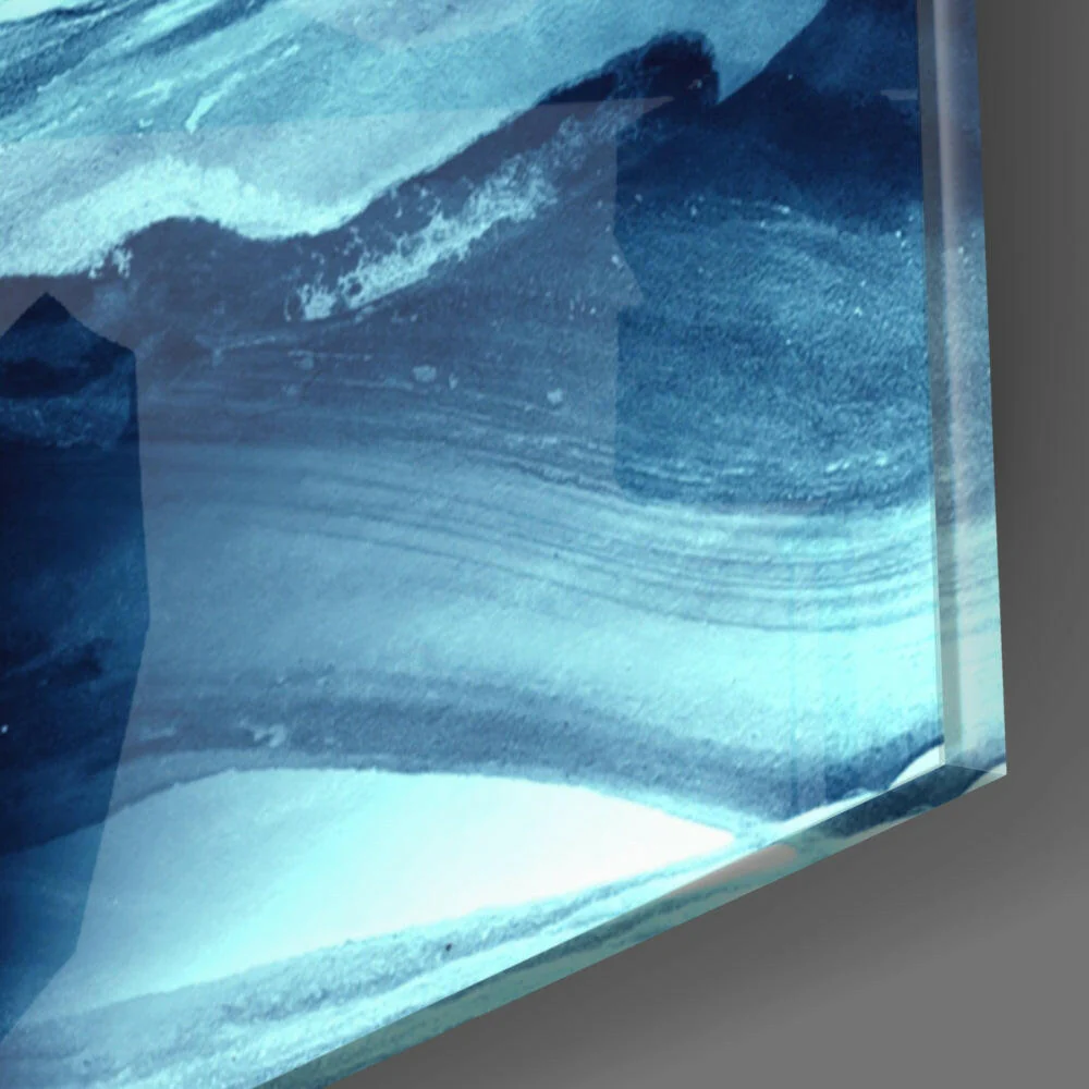 Abstract Waves Glass Wall Art - Image 3