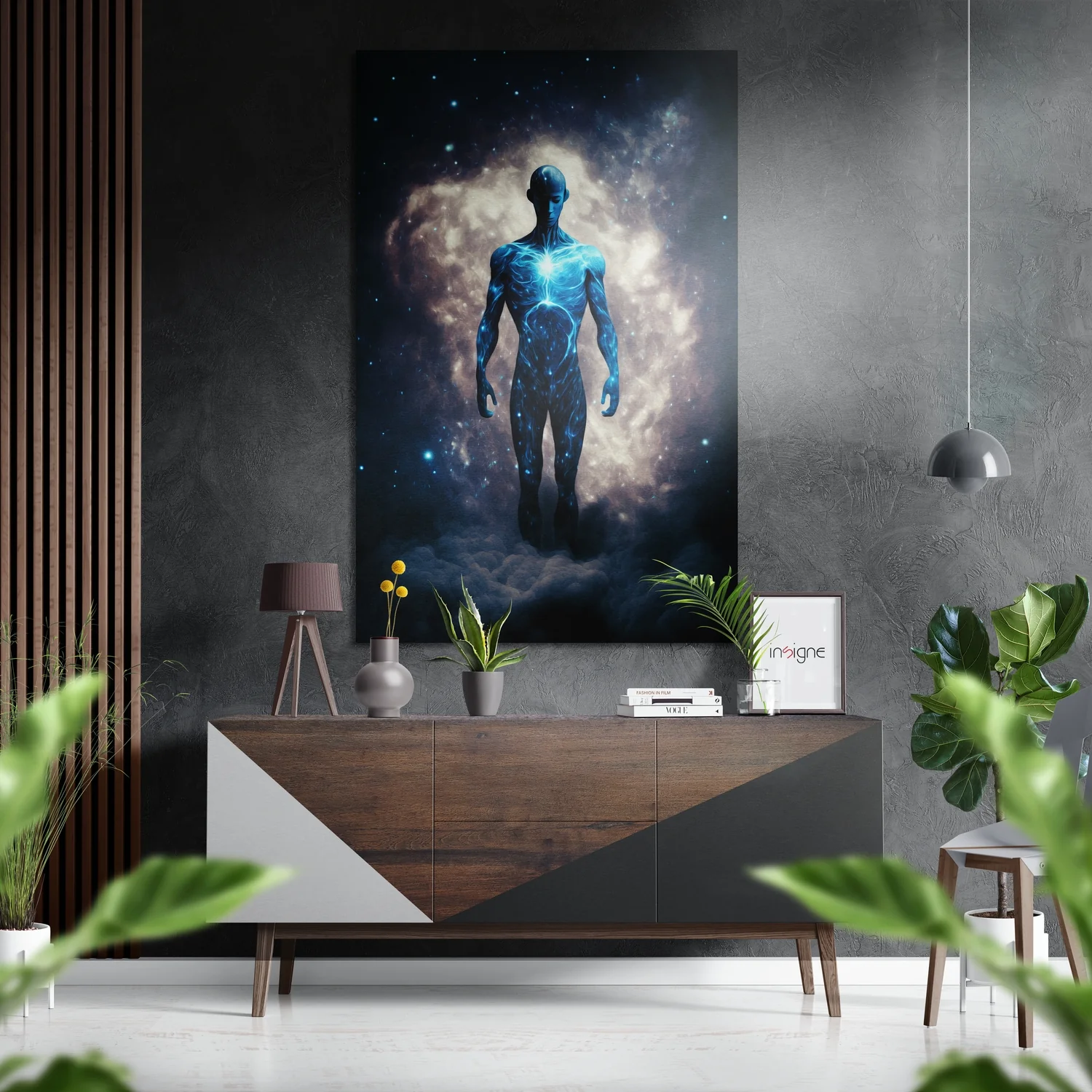 Man Brushed Aluminum Dibond Wall Art