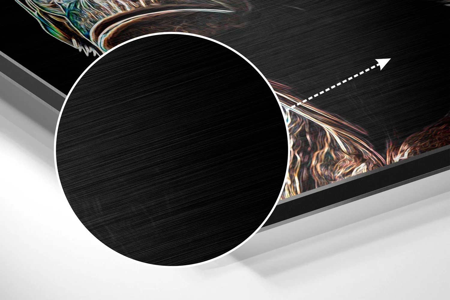 3 Wise Monkeys Brushed Aluminum Dibond Wall Art - Image 3
