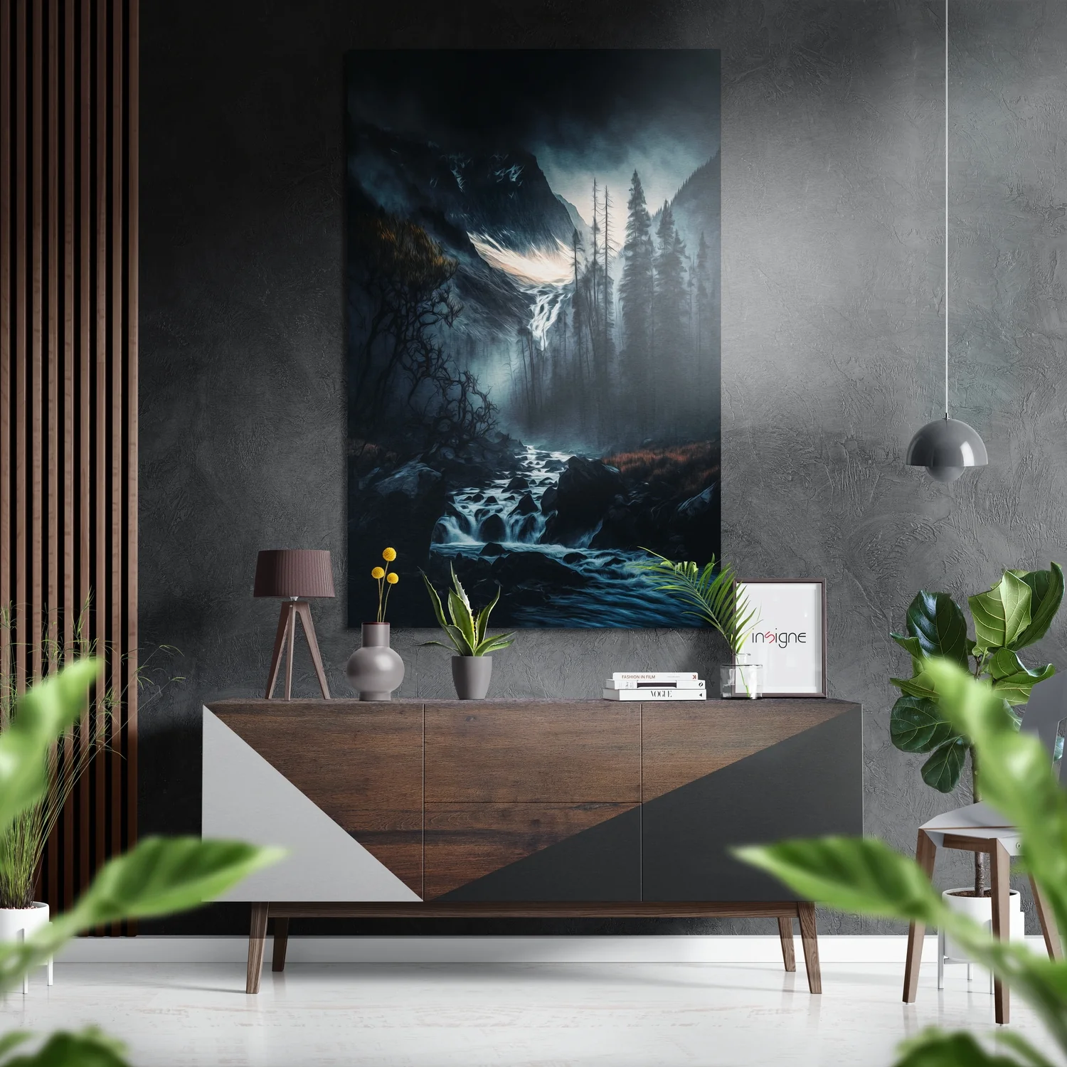 River Brushed Aluminum Dibond Wall Art