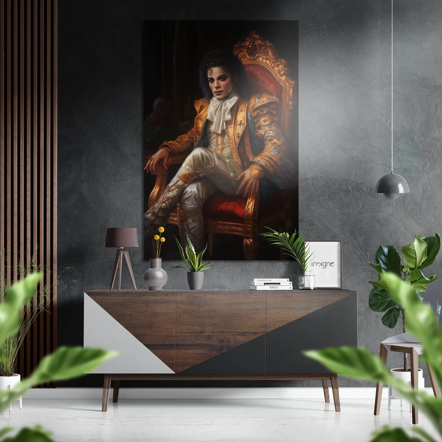 Stage Legend Silhouette Brushed Aluminum Dibond Wall Art