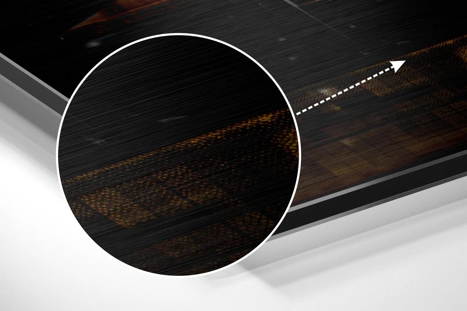 Wild-Haired Physicist Brushed Aluminum Dibond Wall Art - Image 3